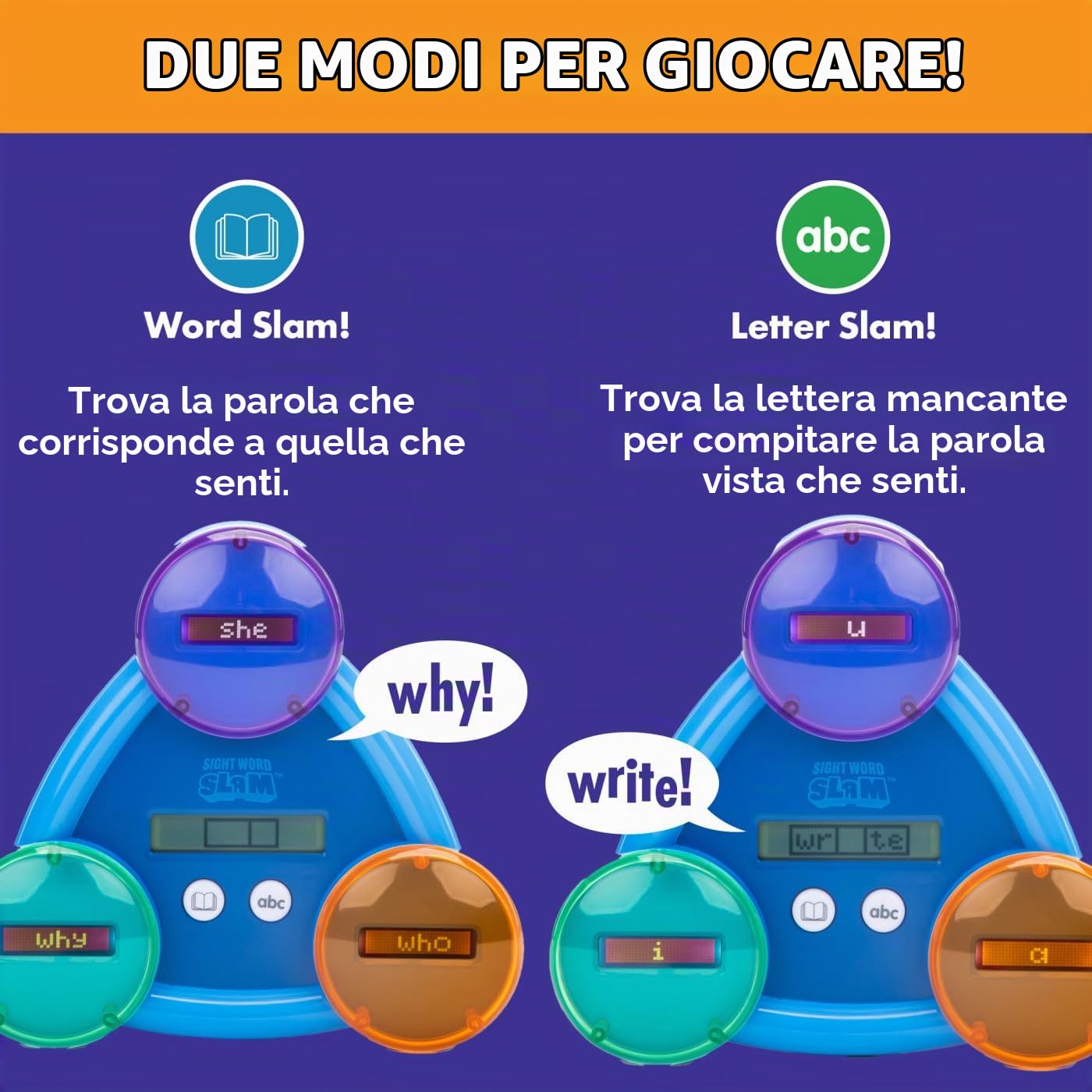 Learning Resources Sight Word Slam, Giochi di Parole Visive, età 5+, Impara Oltre 185 Parole Visive in Inglese, 2 modalità, Gioco di Parole Educativo Elettronico per 1 Giocatore, Giochi di Fonetica
