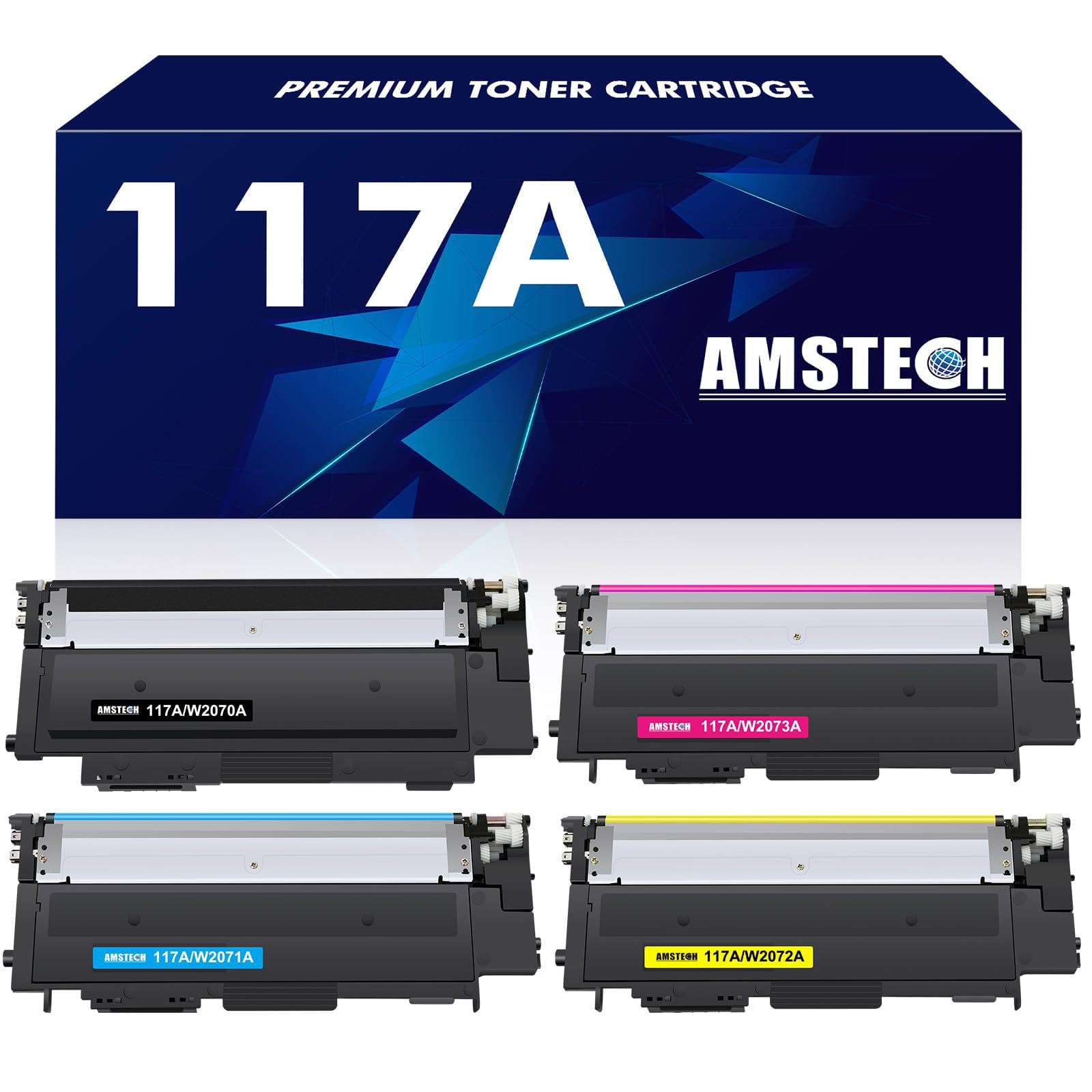 117A MFP 179fwg 178nwg Toner: Kompatibel für HP 117A Toner Set für Color Laser MFP 178nwg 150nw 179fnw 178nw 150a 179 178 150 W2070A W2071A W2072A W2073A Drucker Schwarz Cyan Gelb Magenta 4er-Pack