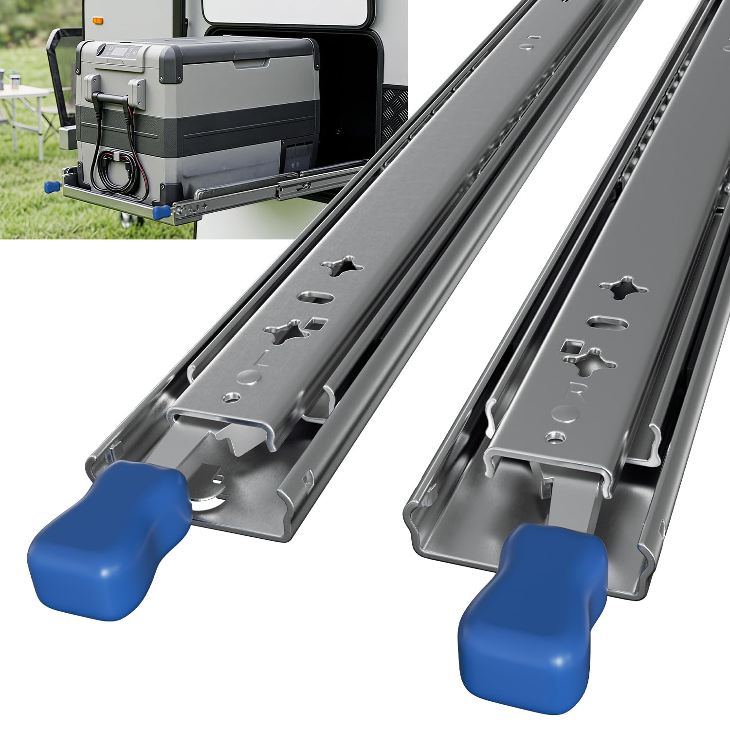 Wyciąg do dużych obciążeń 500 mm pełny wysuw, blokada, do 117 kg, 1