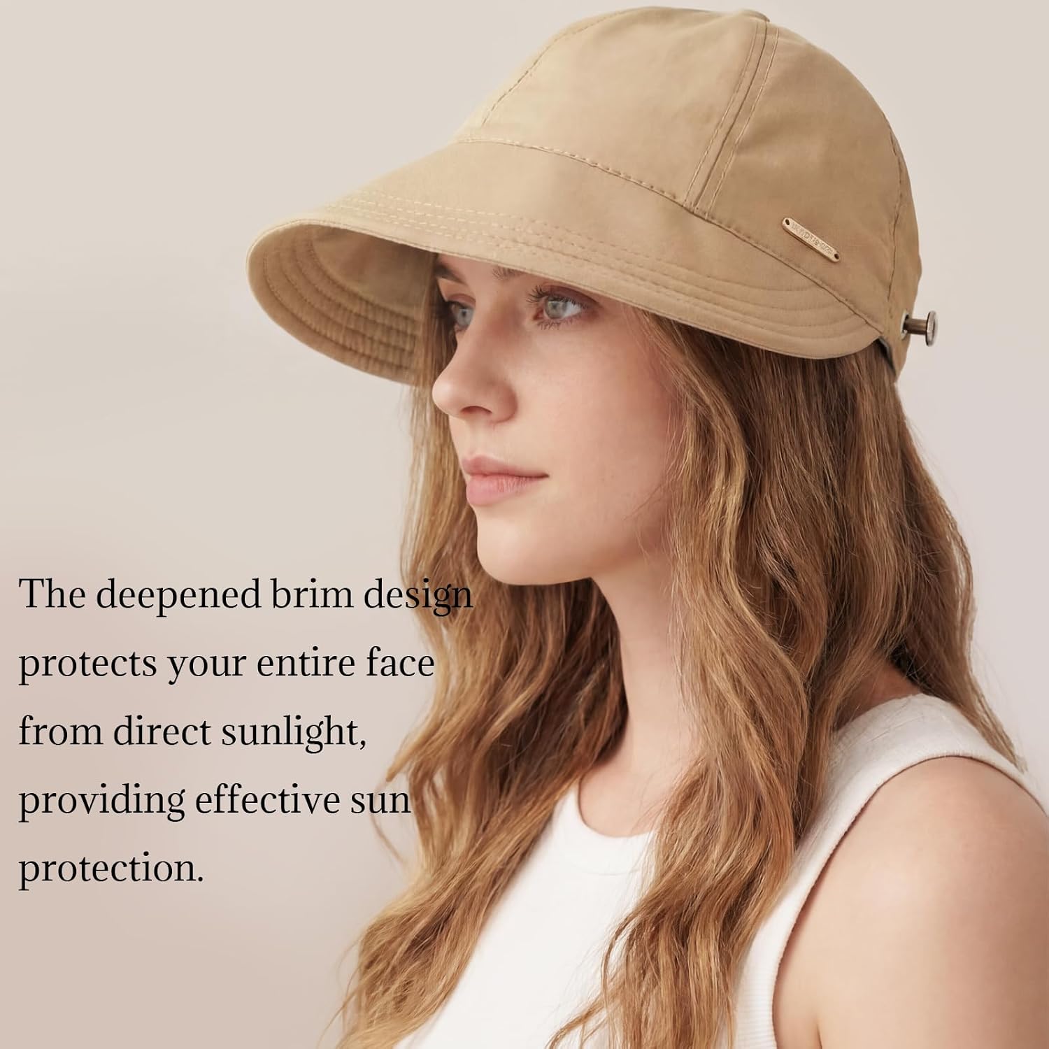 Cuffbow 2 Pack Women Sun Hat UV Protection Hiking Fishing Hats Wide Brim Hat Adjustable Ponytail Packable Cap for Outdoor