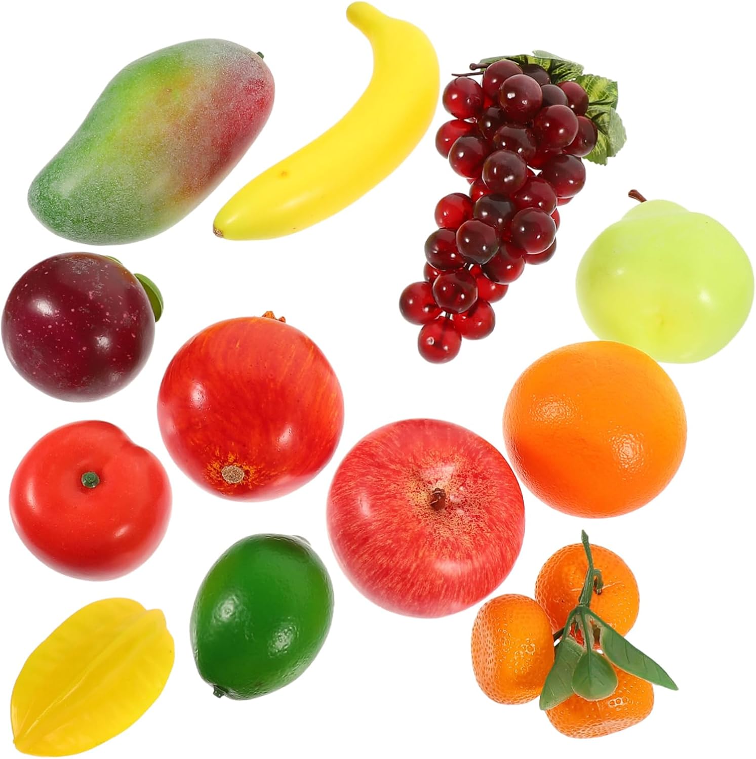 Ciieeo 24pcs Lifelike Fake Fruits Decorations Artificial Fruit Molds for Home Party