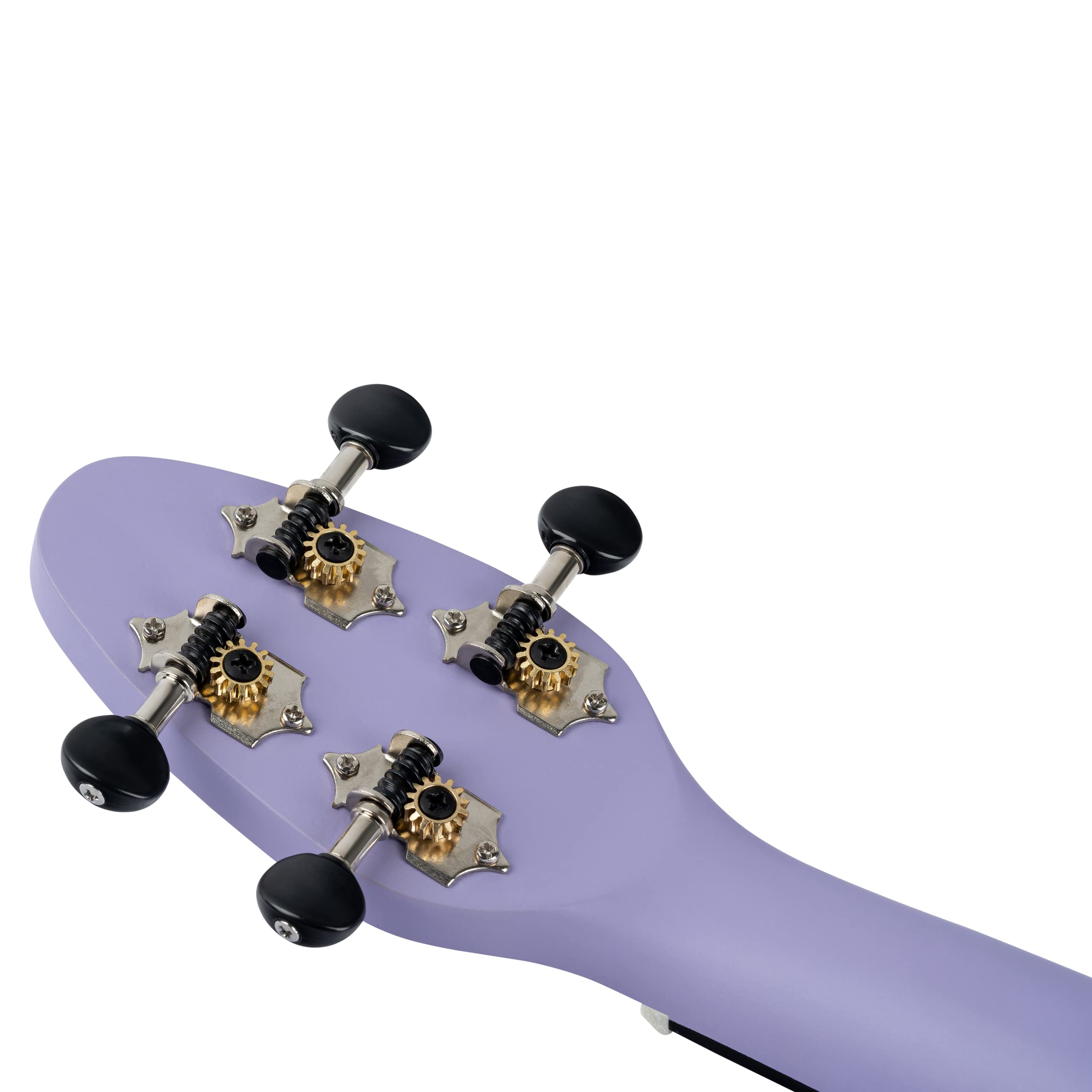 Ortega Guitars Ukelele Soprano púrpura - Keiki K2 - Kit de inicio incluye afinador, correa, 5 púas medianas y bolsa de dibujo - pastel/lavanda (K2-LAF)