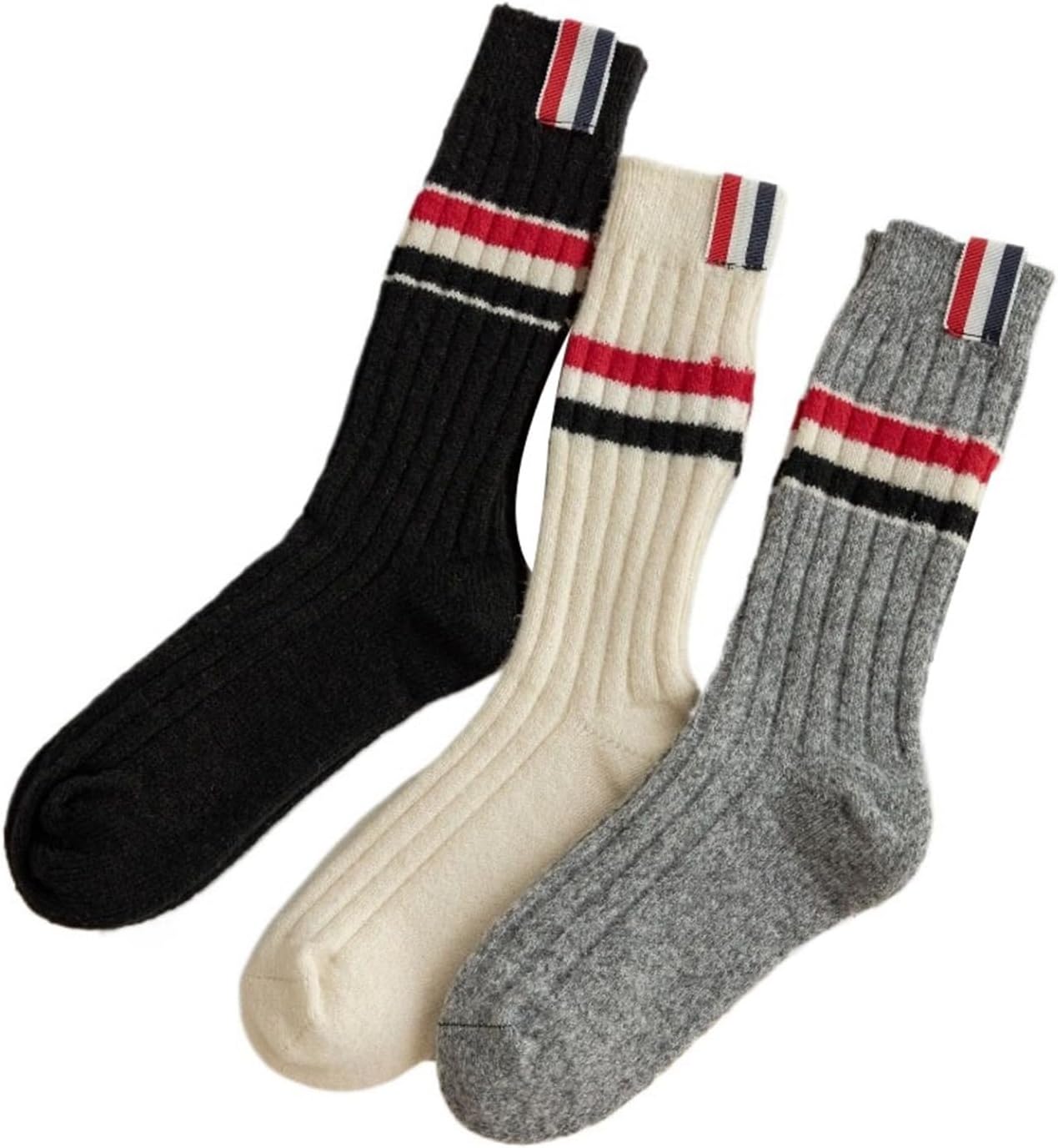 Socks Cute Cotton Loose Striped Socks Women Fashion Colorful Long Socks School Girls Socks Hiking Socks(3 Pairs)