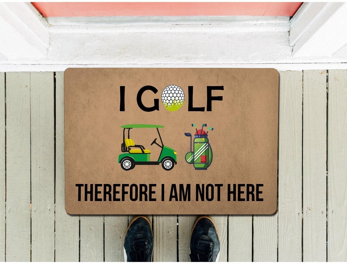 Funny Welcome Doormat (23.6 X 15.7 in) Anti-Slip Rubber Back Mat Prank Novelty Gift Entrance Way Kitchen Rugs Front Door Patio Decor (I Think You Should Leave Not Welcome Go Away)