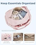 BAGSMART Sac de gym pour femmes, Duffel léger avec compartiment de chaussures, sac de toilette avec poche humide pour les voyages de yoga, noir