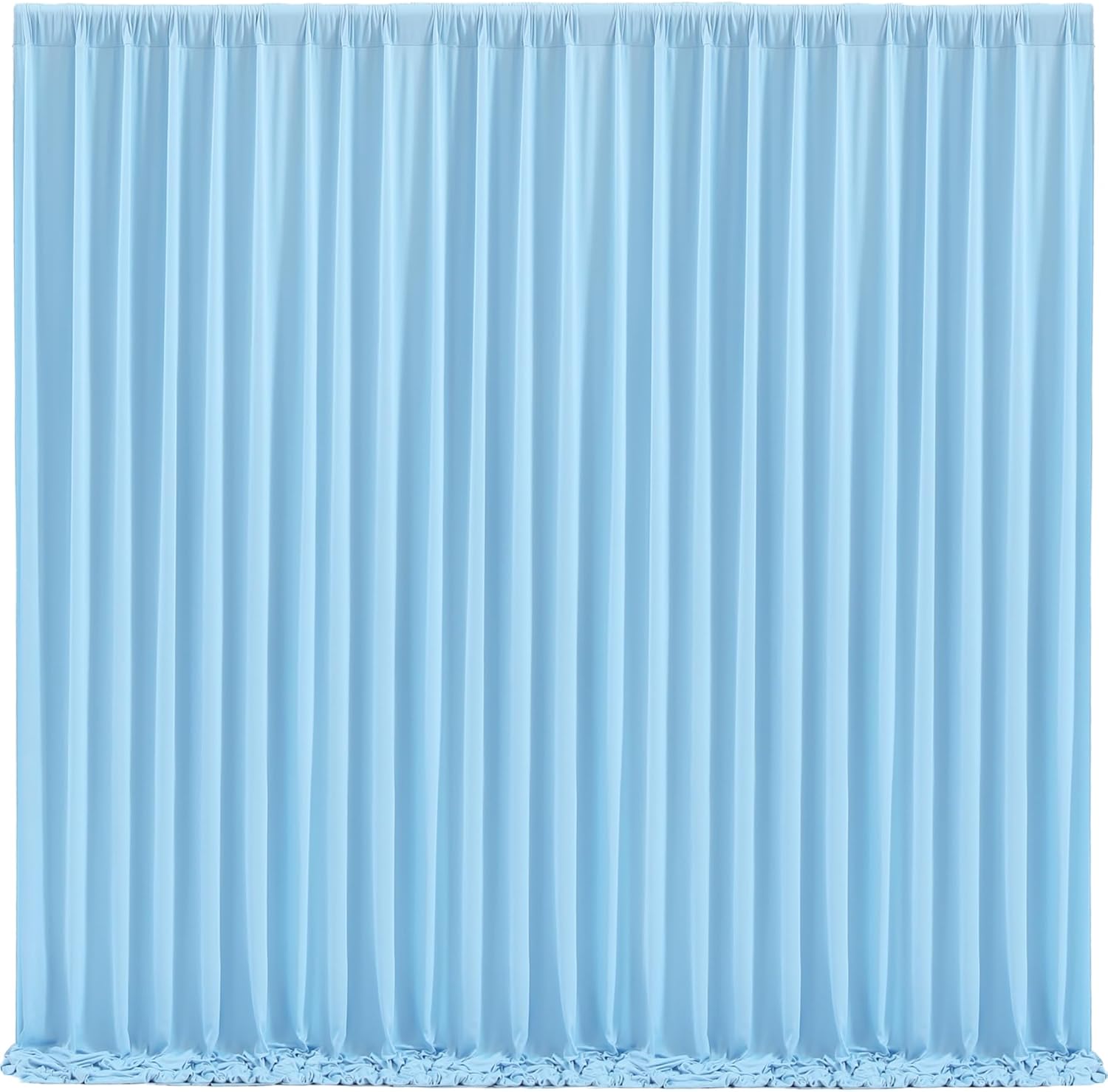 Blue Backdrop Curtains 4 Panels - Wrinkle-Free Light Blue Curtains Polyester Photography Drapes Photo Background for Baby Shower Birthday Party Decorations- 16 X10FT (Blue)