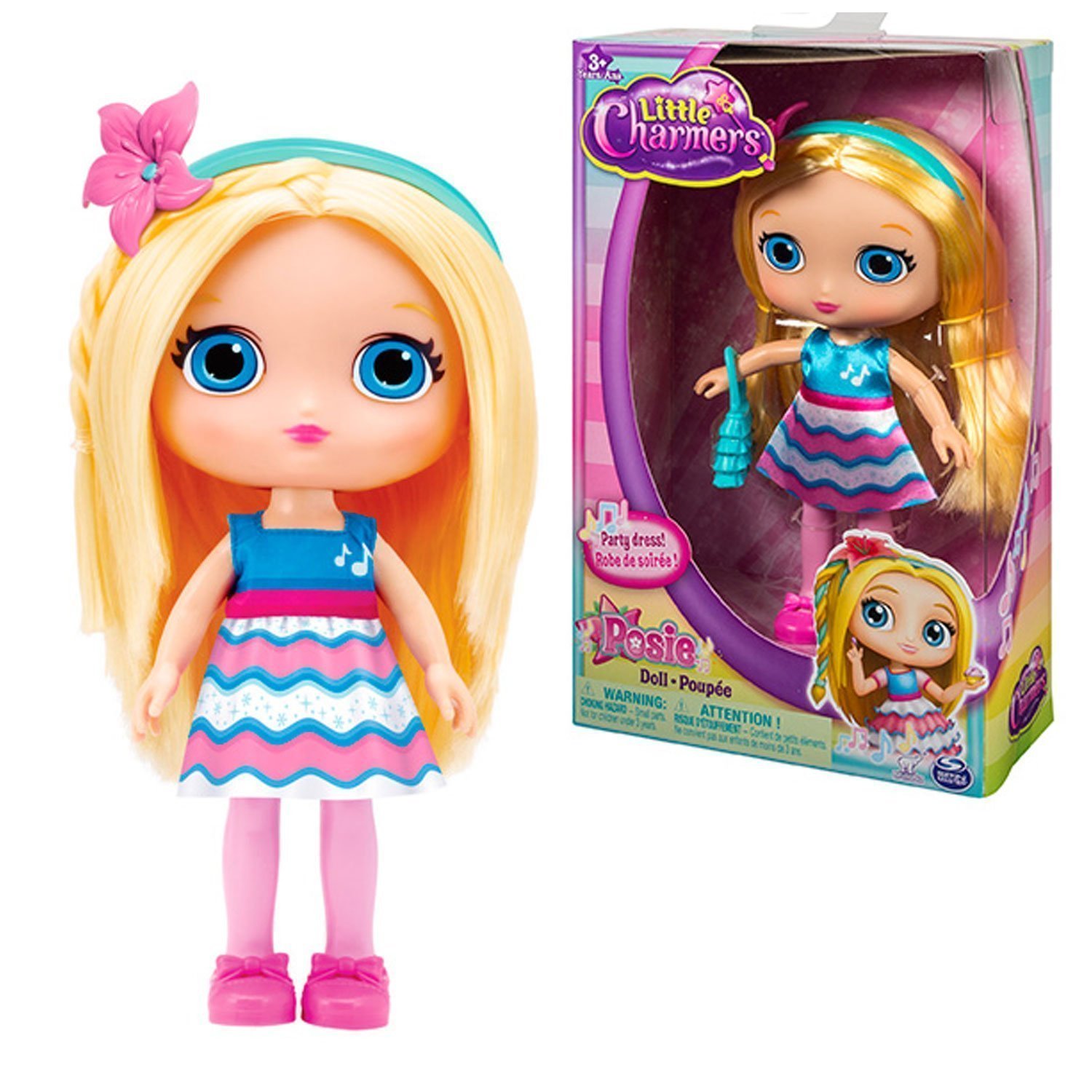 Doll Figure - LITTLE CHARMERS POSIE 7.5 Inch - Official NICKELODEON Spin Master