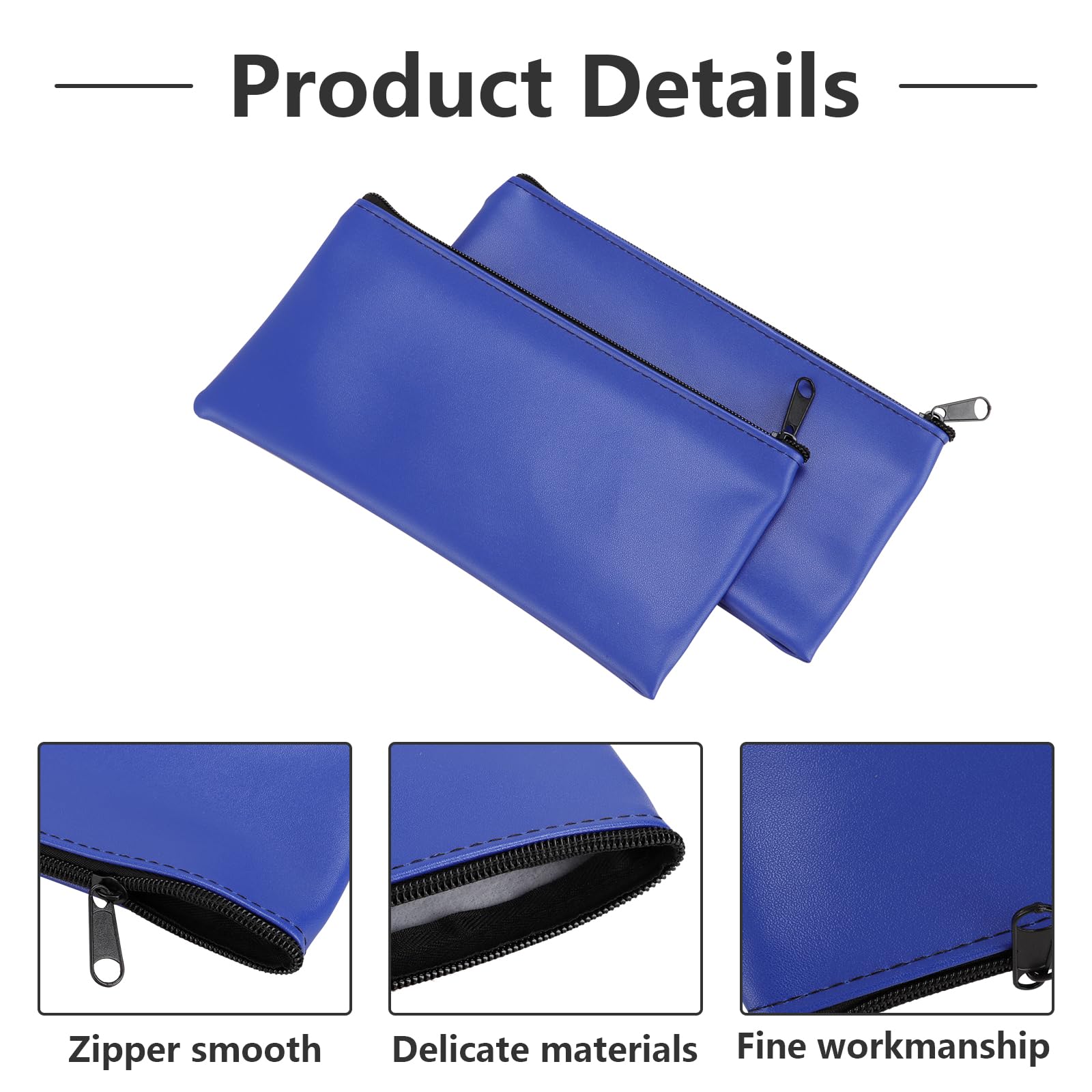 6 Buste Porta Documenti A5 Con Cerniera - Impermeabili, 24x18 Cm, Per Soldi, Passaporti E Viaggi - Foto 4