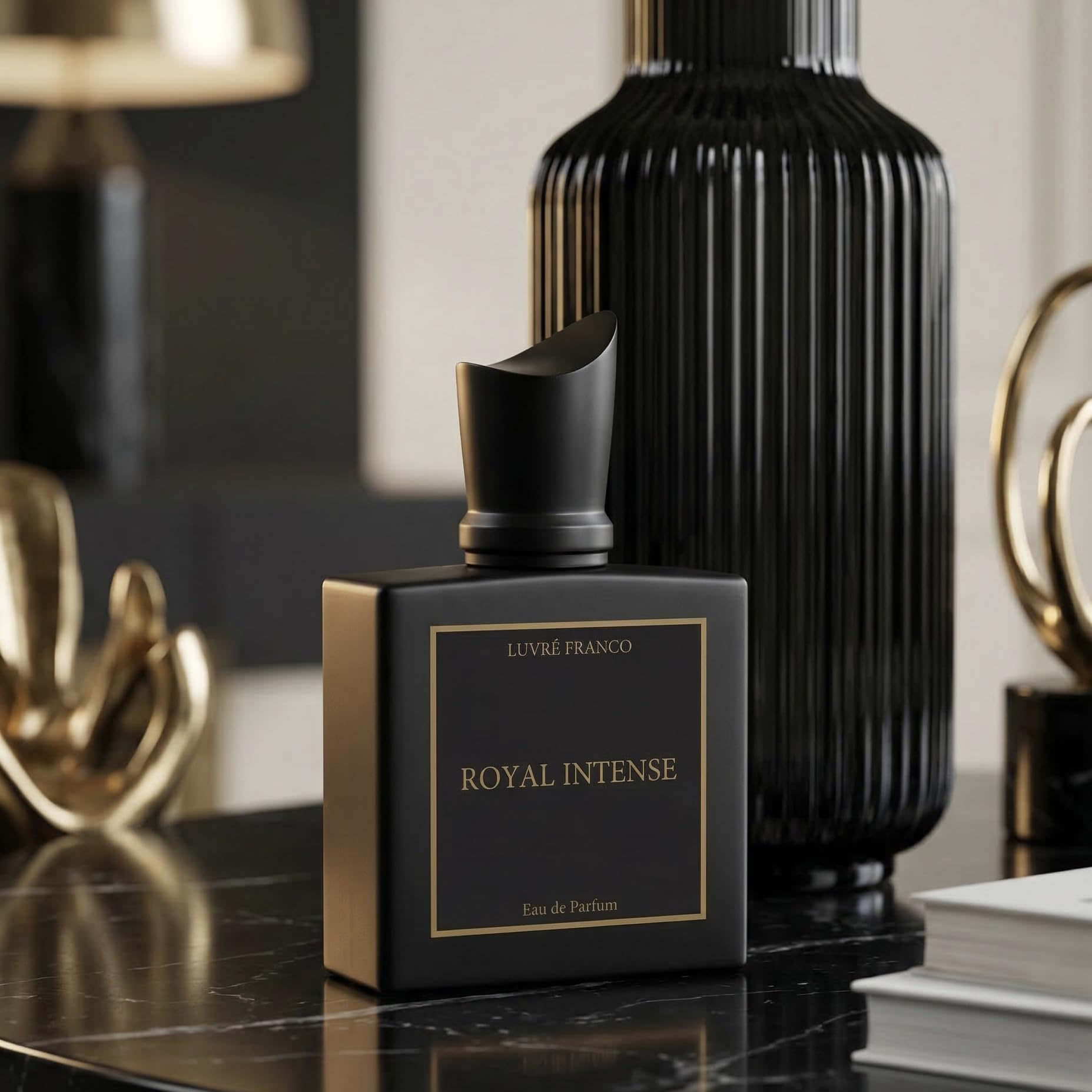 Royal Intense - Unisex Eau de Parfum - LUVRÉ FRANCO - mit Pheromonen - orientalischer edeler Duft - 50ml - sehr attraktiv und anziehend - königlich majestätisch - Oud, Rose, Vanille, Sandelholz