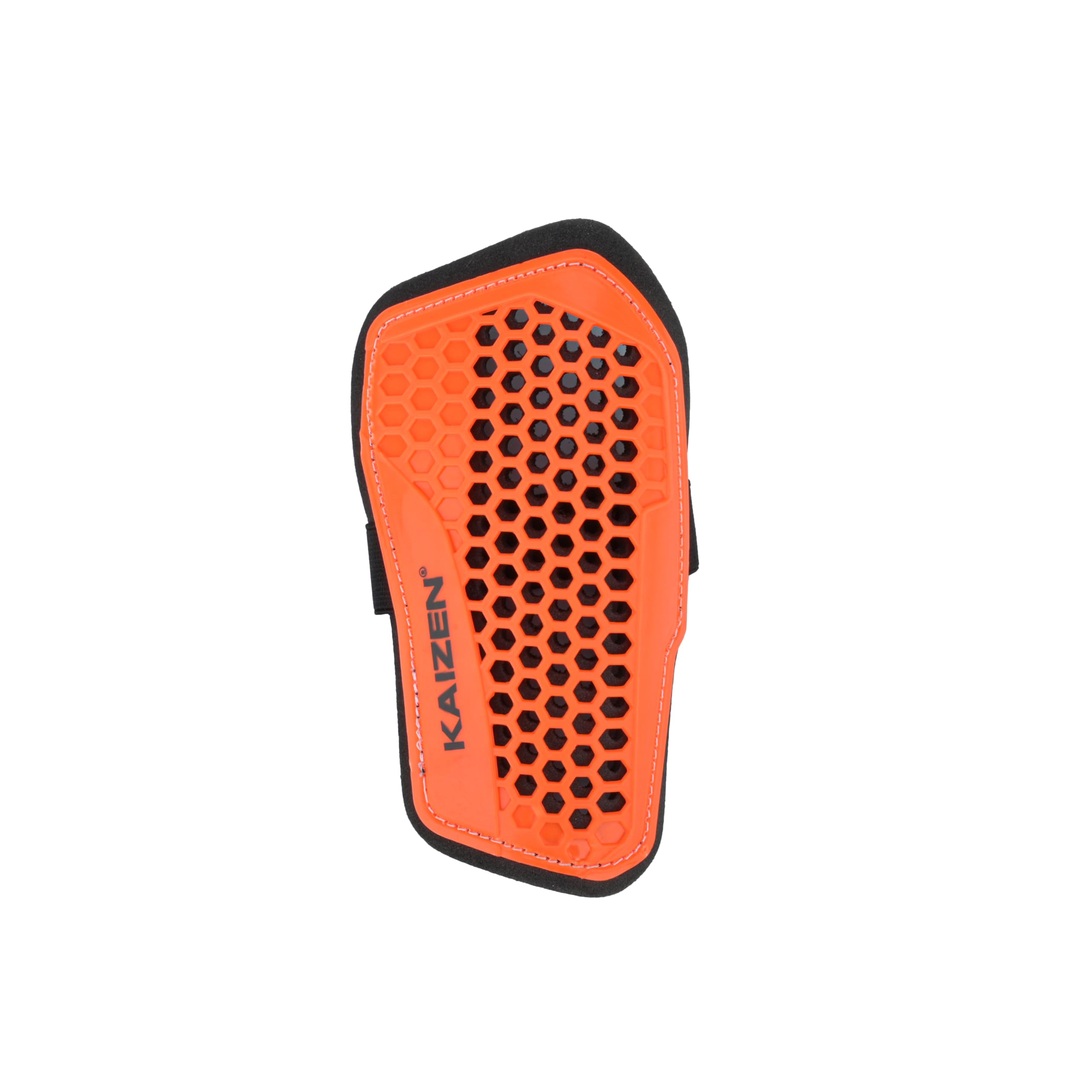 Kaizen Soccer Shin Guards, Protective Sports Gear with Honeycomb Design, Orange and Black-picture-11