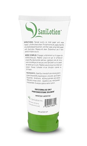 Miniatura 2 de Loción limpiadora higiénica tubo de 3.4 fl oz – Limpia, hidrata e hidrata el área anorrectal después de la evacuación intestinal – Bueno para uso
