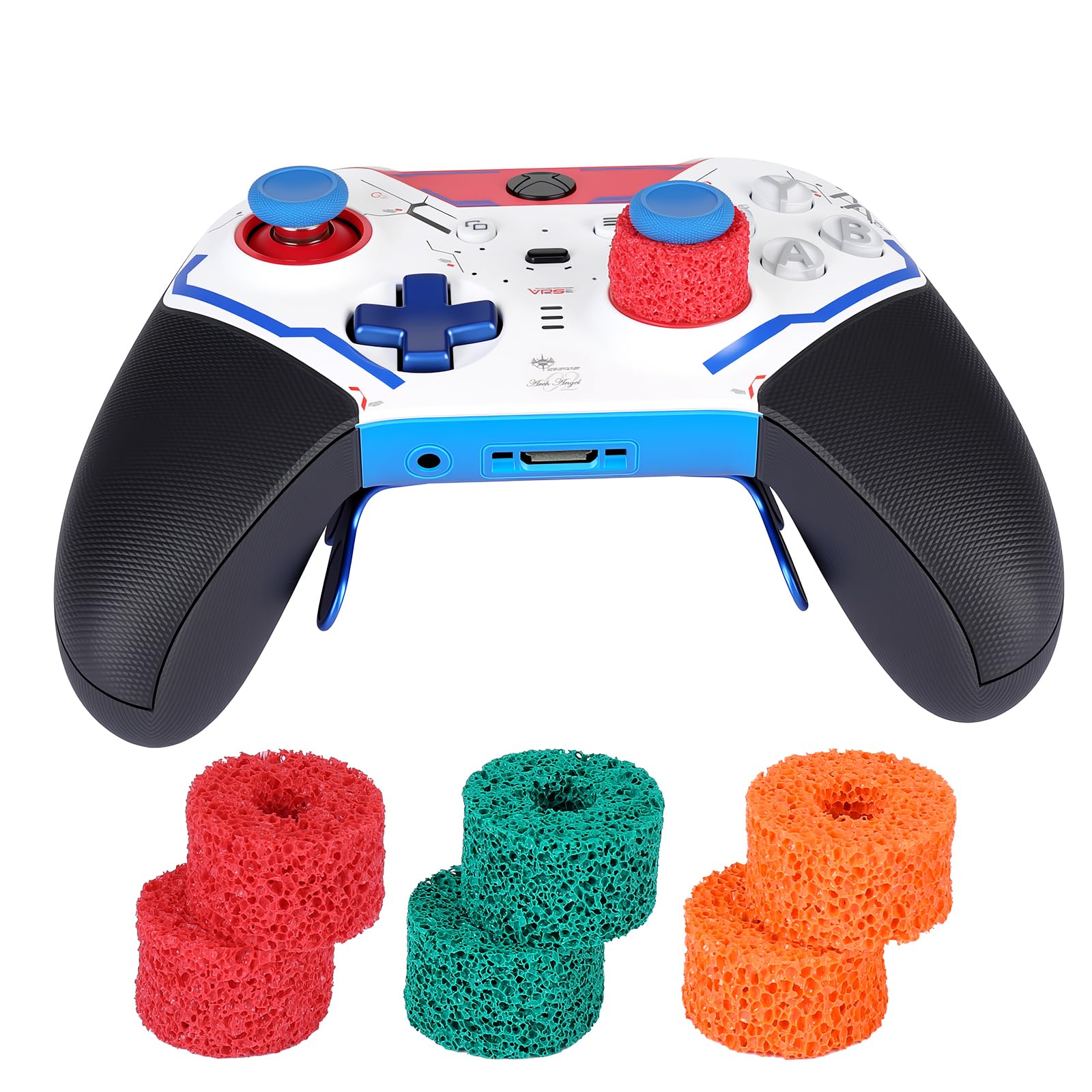Epindon FPS Aim Assist Rings | Precision Motion Control for Victrix Pro BFG/Xbox Elite Series 2/1 Controllers (Green/Red/Orange; Made for Long Stick) 6-Pack