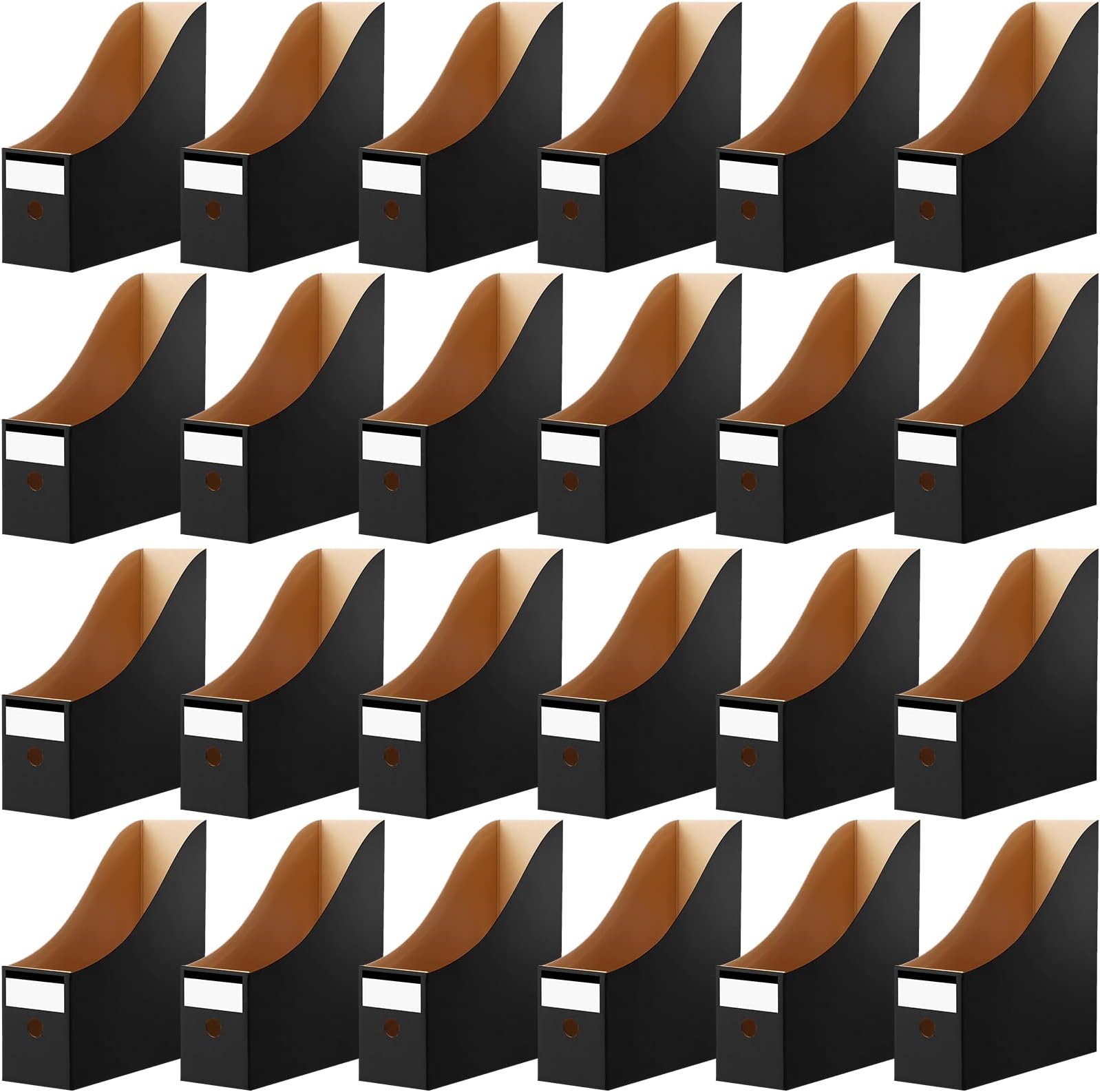 Thenshop 24 Pcs Cardboard Magazine File Holders Magazine Book Bin Box