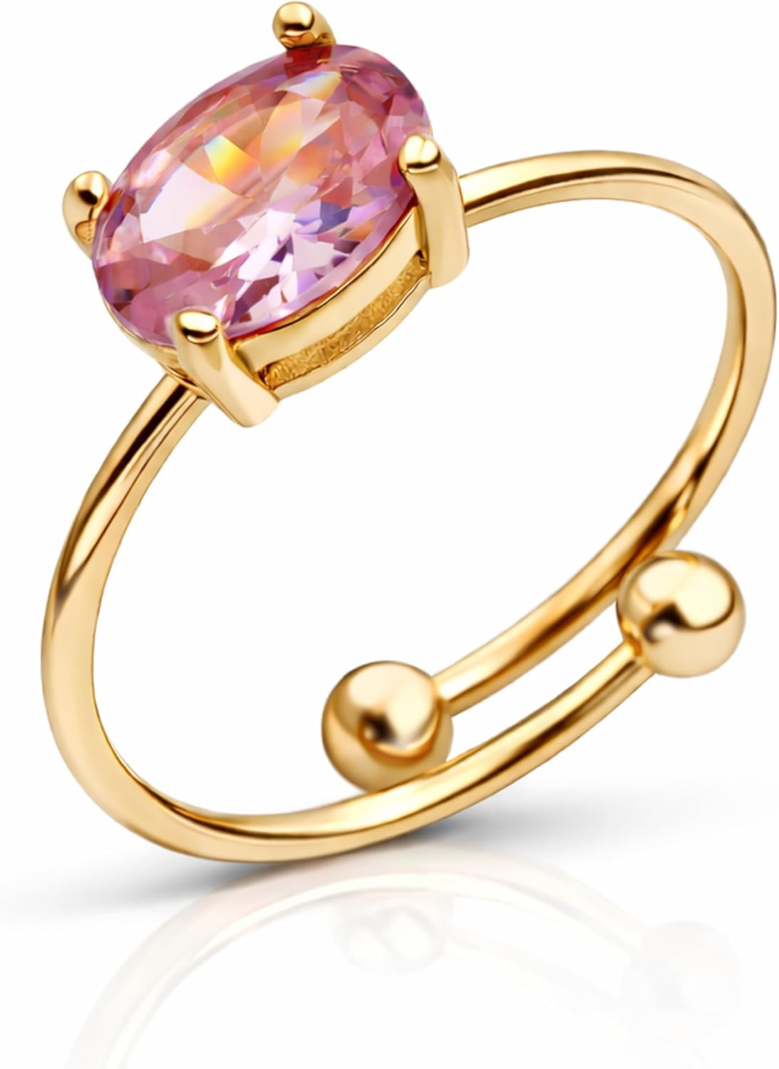 Rings for Women Non Tarnish | Adjustable Rings for Women | Waterproof 18K PVD Plated Rings | Gold Cubic Zirconia Rings | Gold Rings