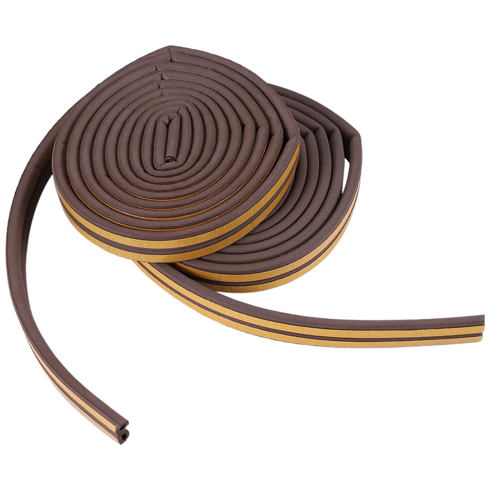 Littimoon 2 Roll EVA Seal Weather Strip Foam Tape D Type 10M Doors Draught Excluder Anti-Collision Seal Strips