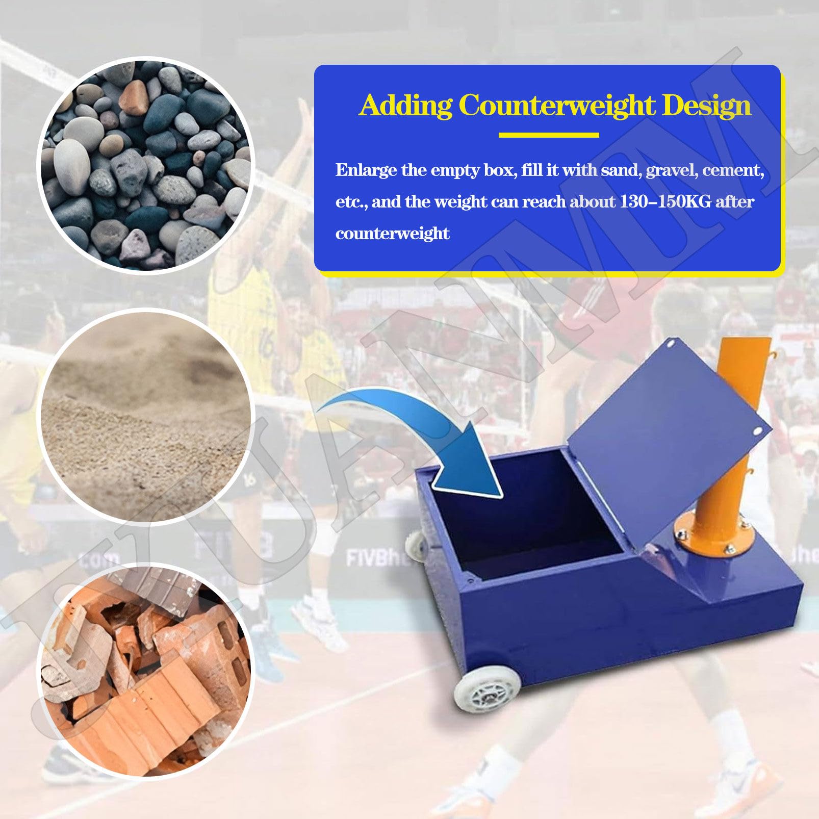Poteaux de volley-ball pour jardin, avec filet de volley-ball/de badminton, poteaux de volley-ball robustes pour intérieur et extérieur, hauteurs réglables avec roues et 2 filets