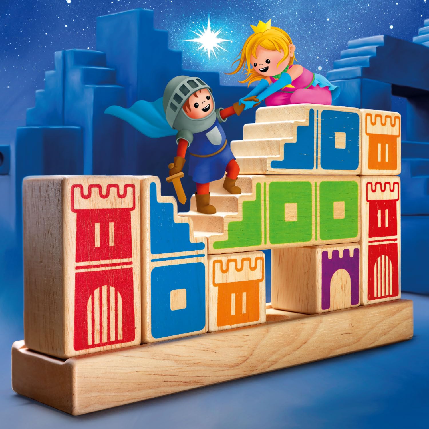 SMART GAMES SmartGames - Camelot Jr, giochi per bambini 4 anni o più, giochi di legno, giochi educativi, puzzle infantili, giocattoli per bambini, regali per bambini, 48 giri