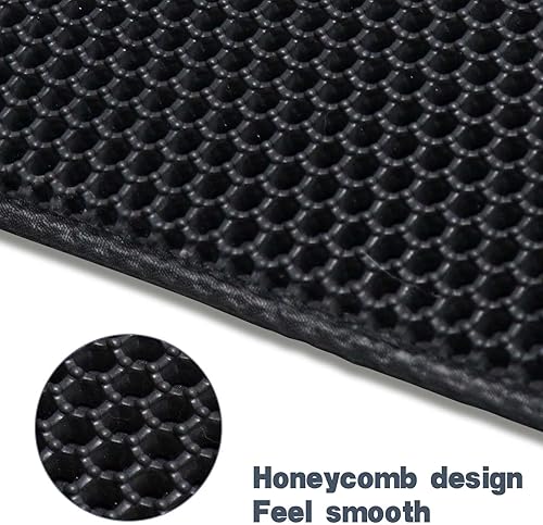 Miniatura 10 de TidyNuts Tapete de arena para gatos para caja de arena de mascotas, tapete impermeable para gatos con diseño de doble capa, suave en las patas,