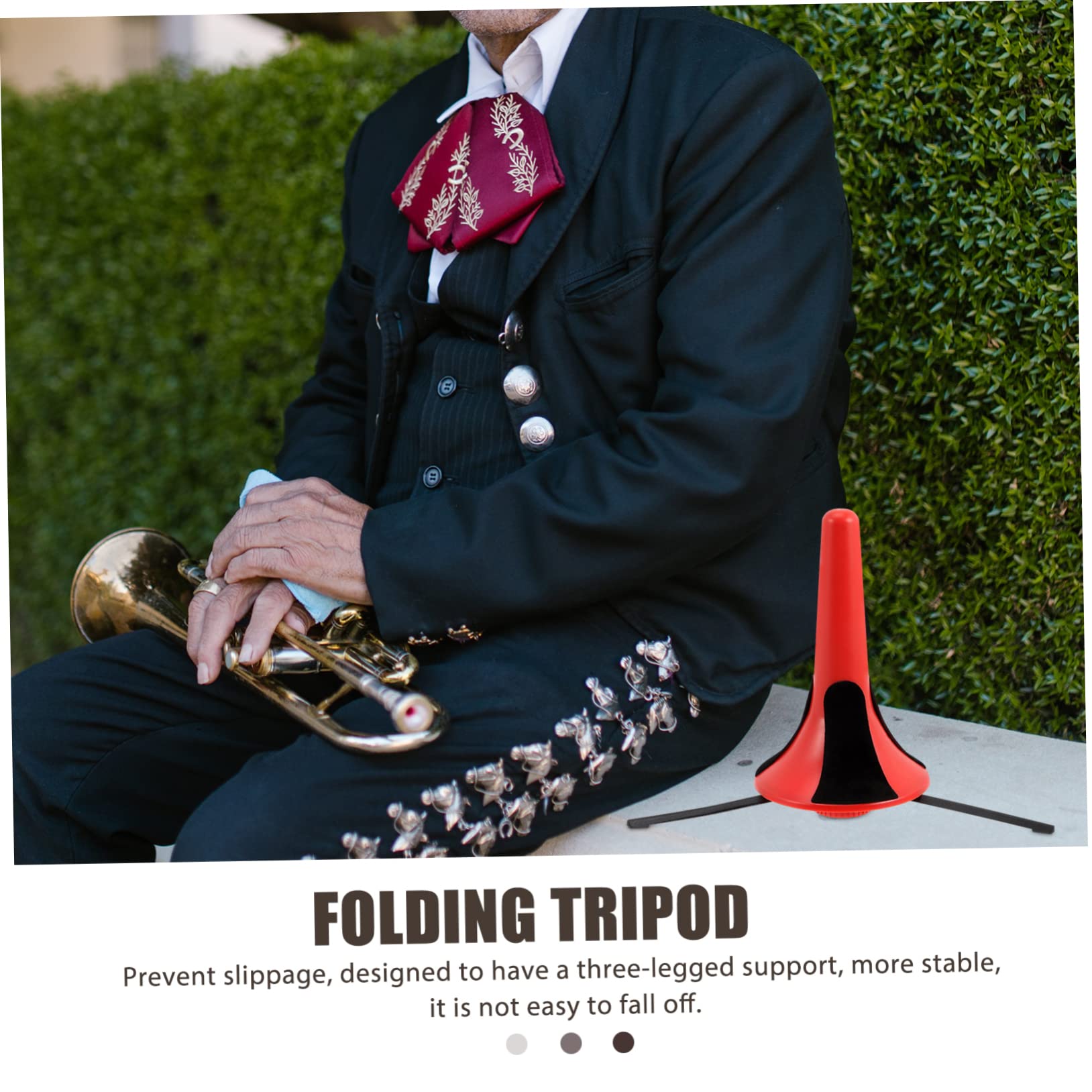 Toyvian 3pezzi Supporto Portatile Per Clarinetto Con Design Tre Piedi Stabile e Rimovibile Per Strumenti Fiato