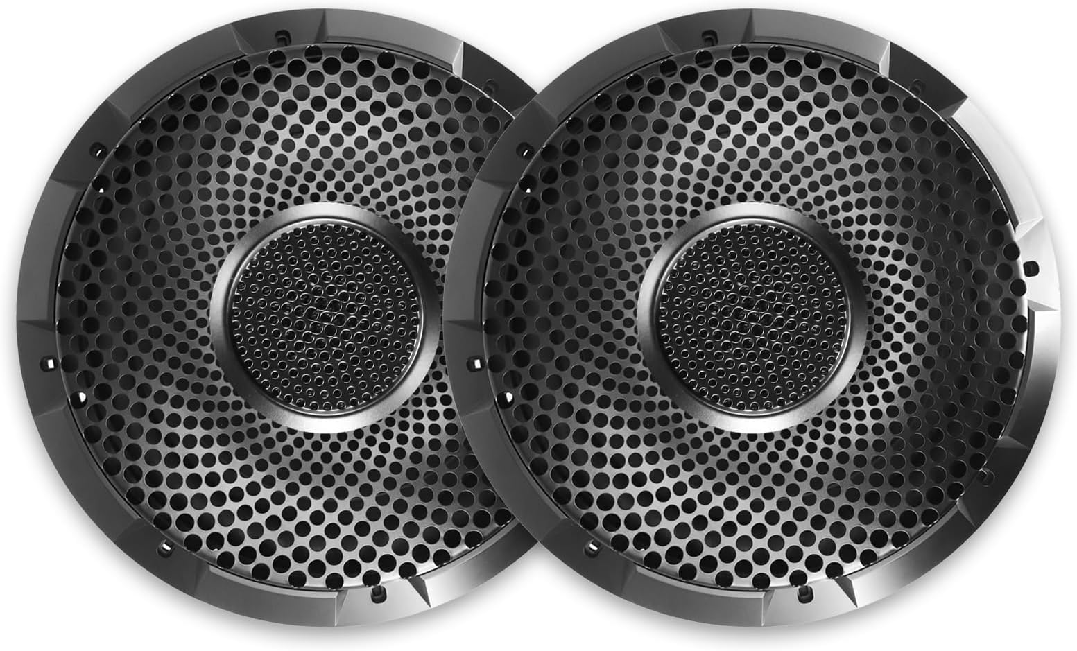 RECOIL SG-65P Pair 6.5-Inch High Excursion Black Steel Mesh Grille for Midrange Speakers & Subwoofers