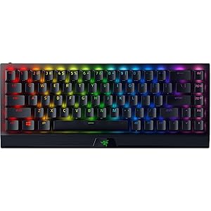 Razer BlackWidow V3 Mini HyperSpeed 65% Wireless Mechanical Gaming Keyboard: Yellow Mechanical Switches Linear & Silent - Doubleshot ABS Keycaps - Chroma RGB - Up to 200 Hr Battery - Snap Tap