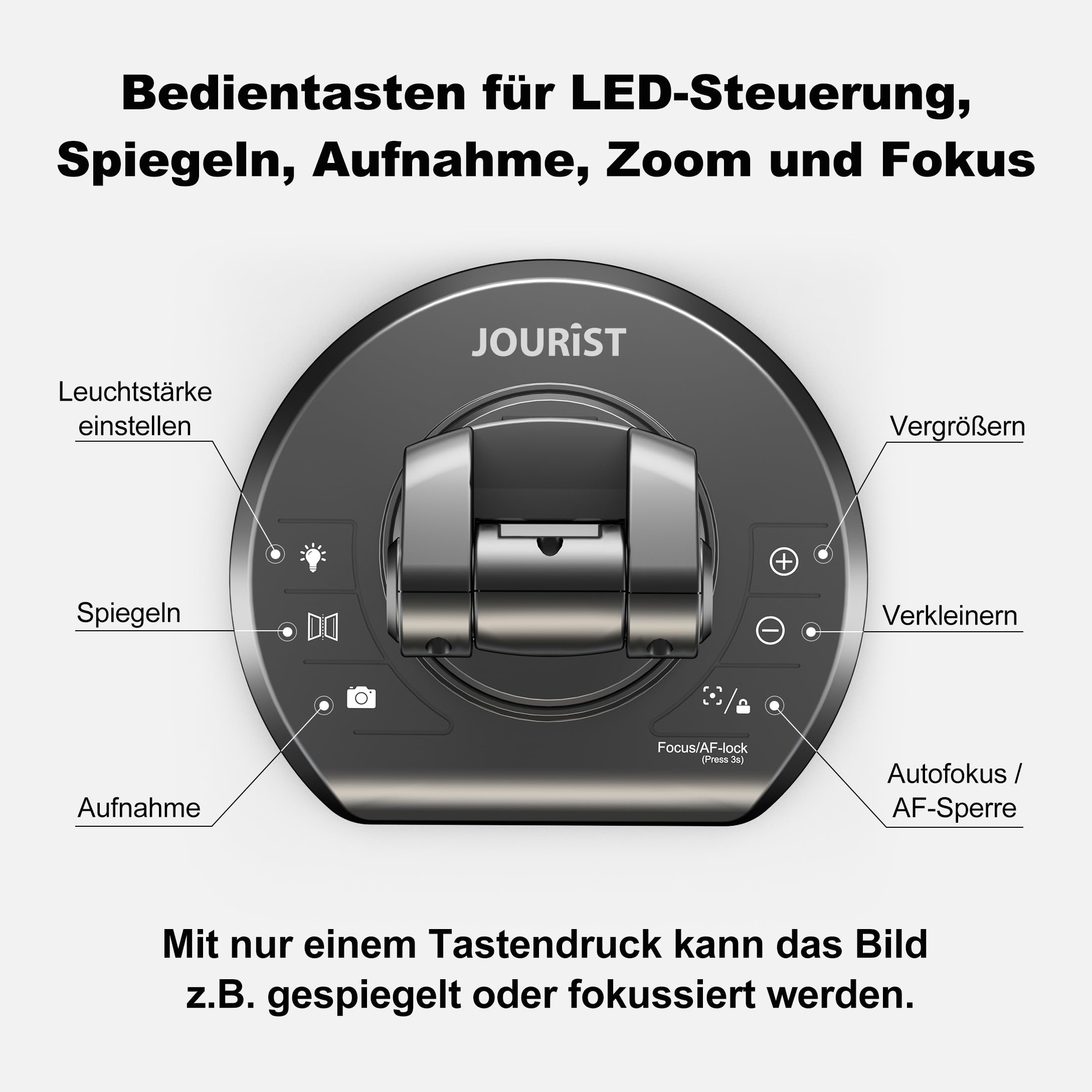 JOURIST DC530 Dokumentenkamera und Visualizer, Ultra-HD-Auflösung 13 Megapixel, Vorlagen bis A3, Hybridunterricht mit Zoom, Skype, Teams und Videos mit OBS. Für Windows, macOS, Linux (13.0 MP)