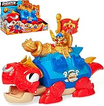 PIRATIX King Turtle - Articulated Piratix Capture Turtle with Treasure Chest - Contains 1 Crocodile, 1 Exclusive Treasure, 2 Extra Golden Treasures, 1 Exclusive Piratix and 1 Accessory