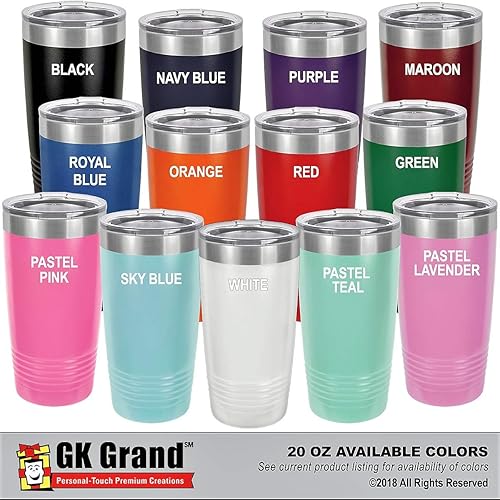 Miniatura 2 de GRANDMA GIFT - Taza de café de acero inoxidable con aislamiento al vacío con texto en inglés "BEST GRANDMA EVER  LOVE YOU ALWAYS", diseño GK Grand y