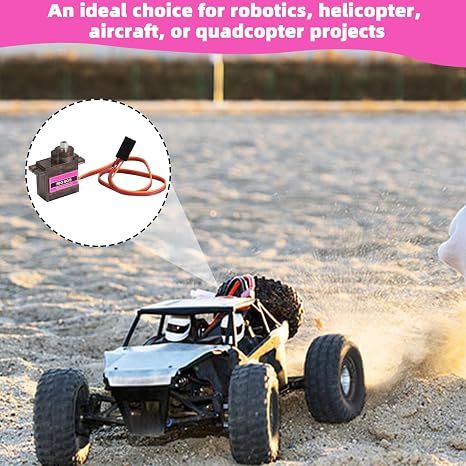 MG90s Micro Servo Motor, 4-Piece Servo Kit for RC Models and Arduino Robotics, Maximum Angle 180-Degree Rotation with Compact Design, Compatible with DIY ElectronicsProjects