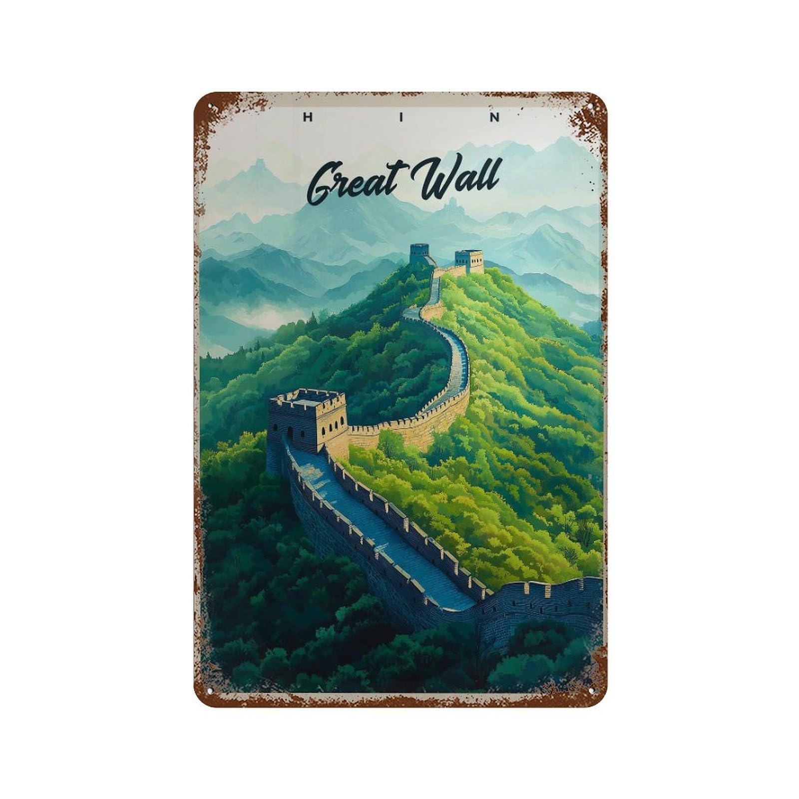 xiaoxiaoshen Great of China – Beijing Travel Artwork Wall Decor Art Metal Tin Poster Modern Home Decor Art Home Bar Shop Decorations Vintage Sign 30x20cm