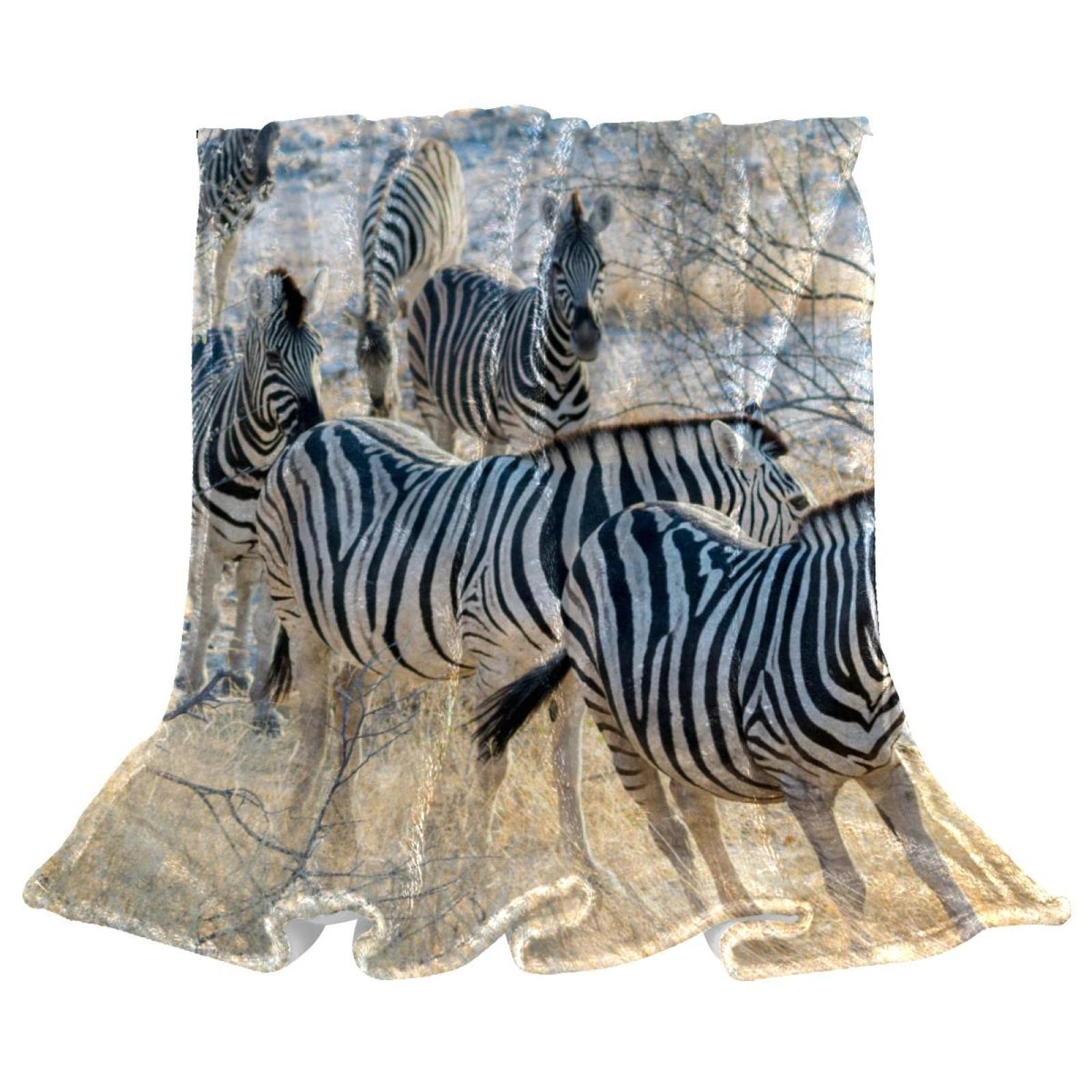 Zebra Coperta In Pile Morbido A Tema Zebra, Design Animaletti Selvaggi, Perfetta Per Divano E Letto, Taglie Da Bambino A King Size - 5