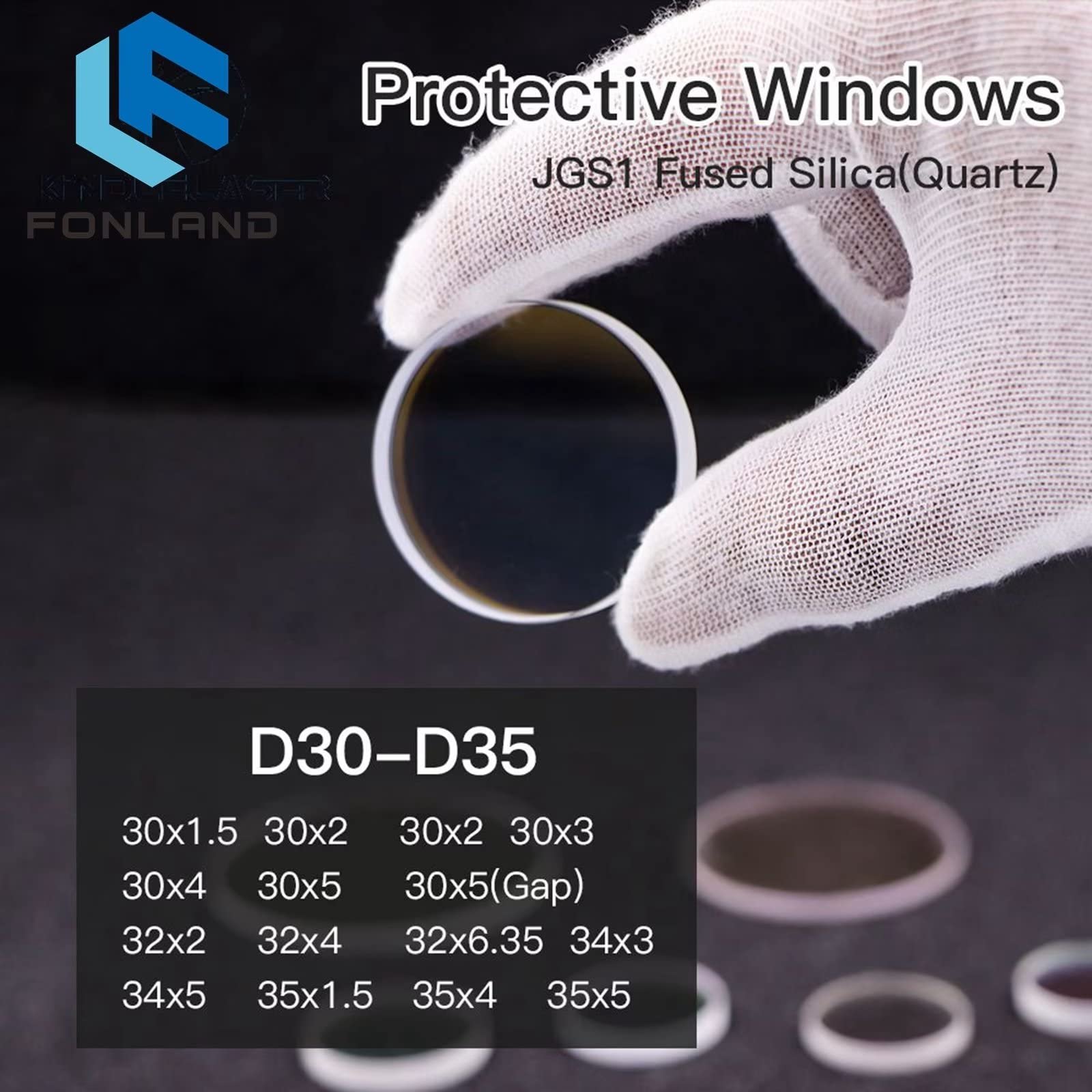 Lente de Vidrio Protector para Láser de 30*5 D30T5, Material