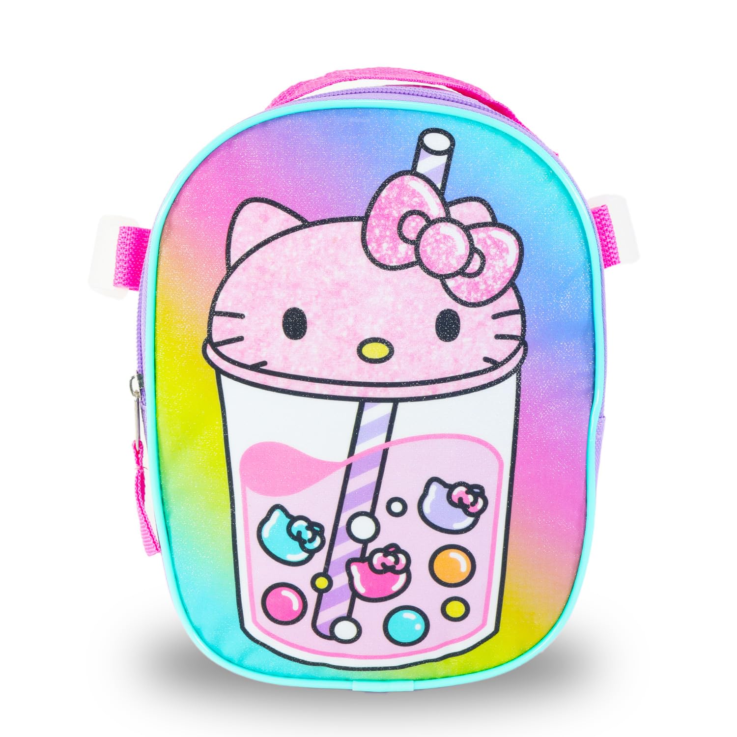 Hello Kitty Backpack Boba for Girls - Bundle with 16” Backpack, Sticker, Bottle, More School Supplies