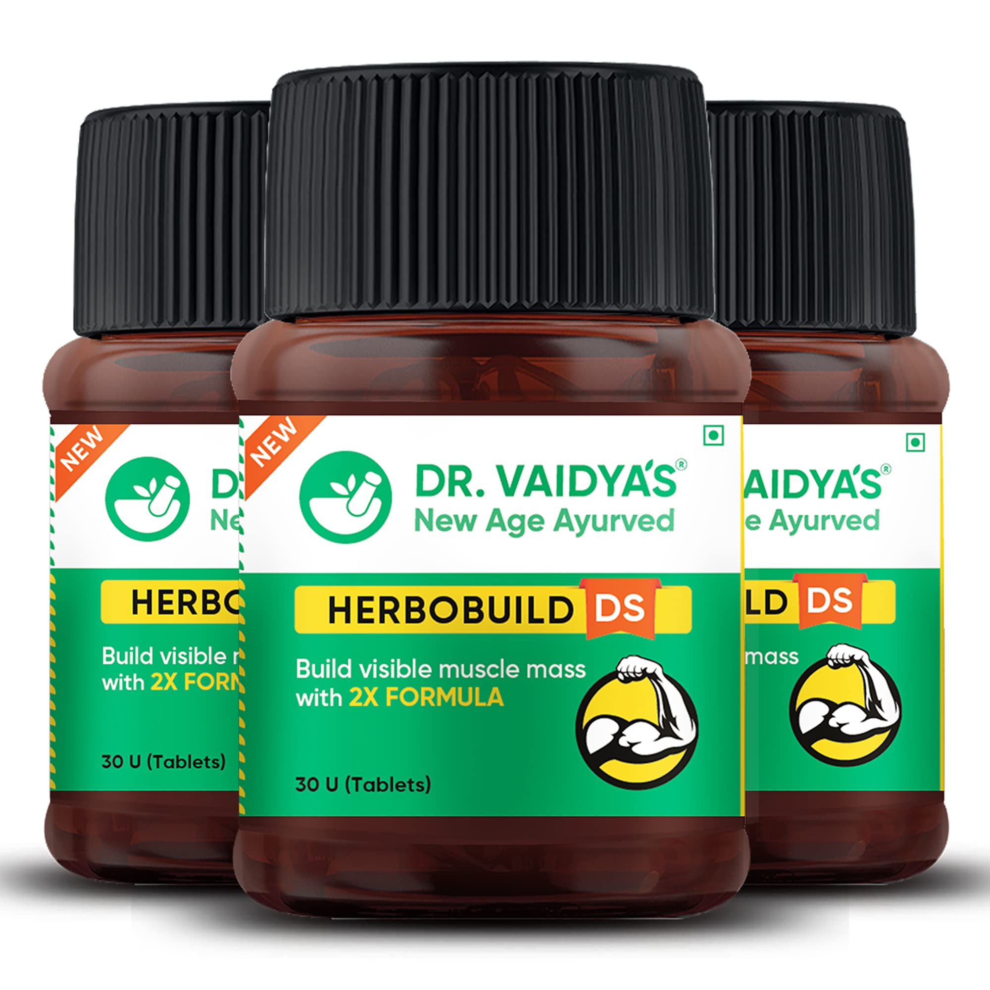 DR. VAIDYAS new age ayurveda Herbobuild Ds (Double Strength) Capsules | Ayurvedic Muscle & Mass Gainer For Enhanced Stamina & Peak Fitness | (30 Capsules Each) Pack Of 3 (B09SZD4FRH) Amazon Price History, Amazon Price Tracker