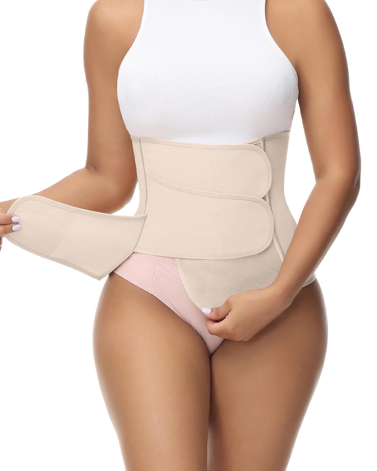 SHAPSHE Postpartum Belly Band Adjustable Wrap for Abdomen Compression