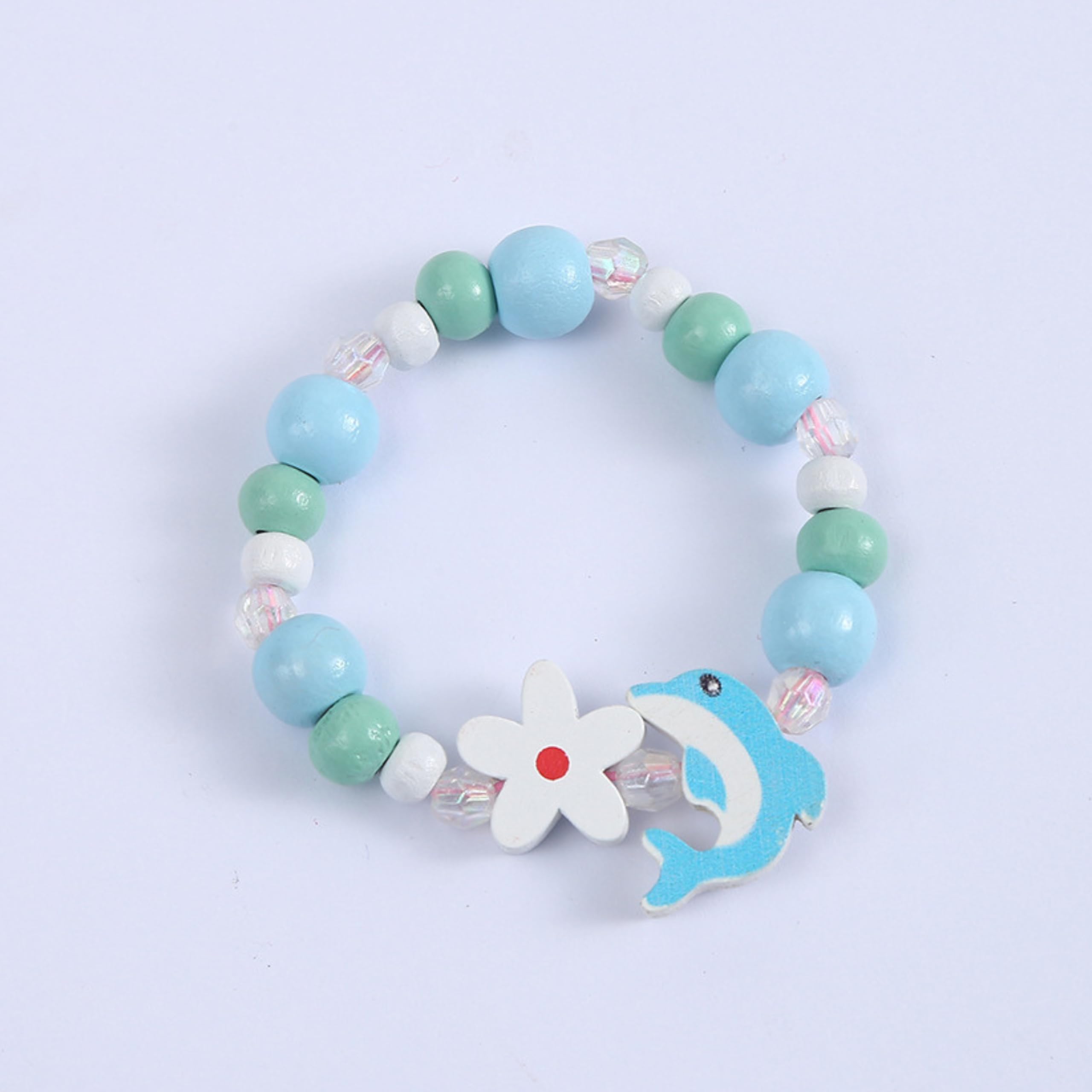 SARAOONT™ 12-Piece Kids Charm Bracelet Set | Colorful Beaded Elastic Bracelets with Fun Animal and Flower Charms | Ideal for Birthday Party Favors, Gifts, and Playtime Accessories