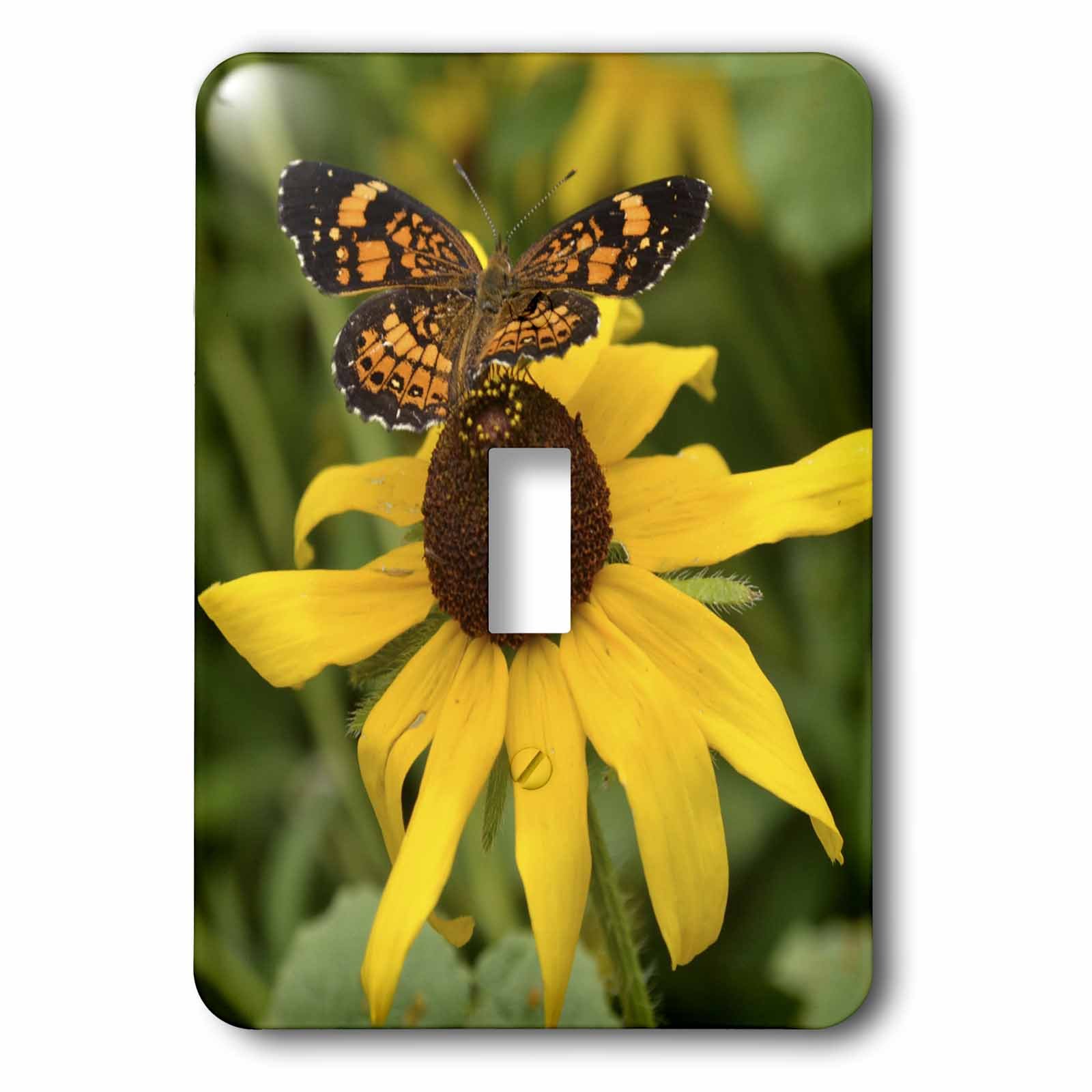Interrupteur a bascule simple fleur de jardin 3dRose LSP_59154_1 plaque decorative