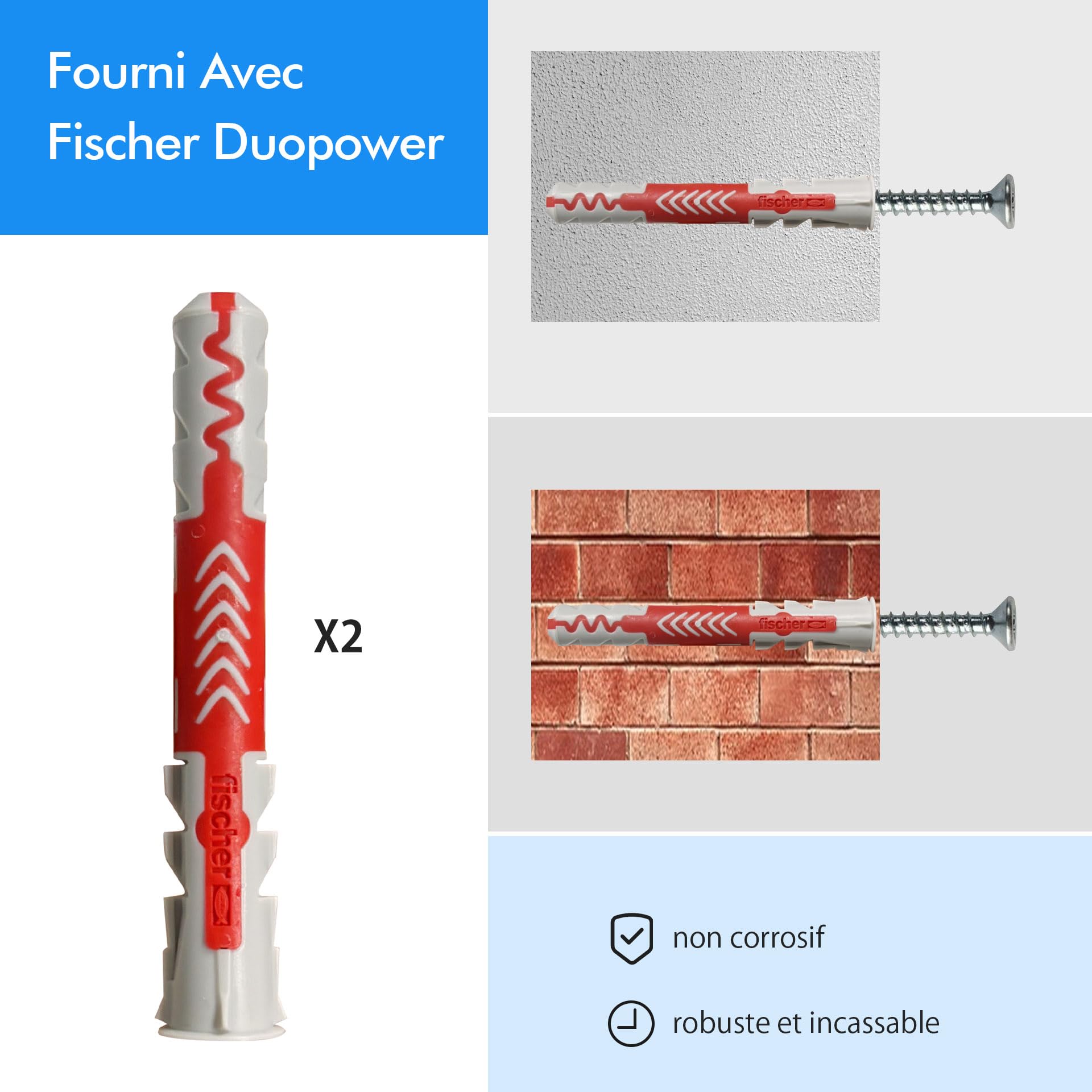Mimoke Porte-vélo mural | Alliage d'aluminium, capacité de charge jusqu'à 40 kg | Distance réglable du mur 18,5–28 cm | Crochets en caoutchouc de 7,2 cm | Pour VTT, vélo de course, vélo électrique