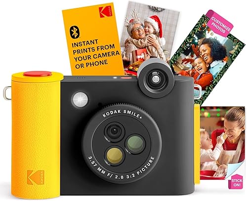 Miniatura 2 de Paquete de KODAK Smile+ Cámara digital de impresión instantánea 2 en 1 e impresora fotográfica inalámbrica Bluetooth lente giratoria de efecto