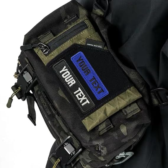 2PCS Custom Embroidered Name Patches, Sew On Iron On Patch for Backpacks | Personalised Military Name Tag, Embroidery Badges for Dog Harness, Jackets Biker Rocker Motorcycle Patch, Hook & Loop
