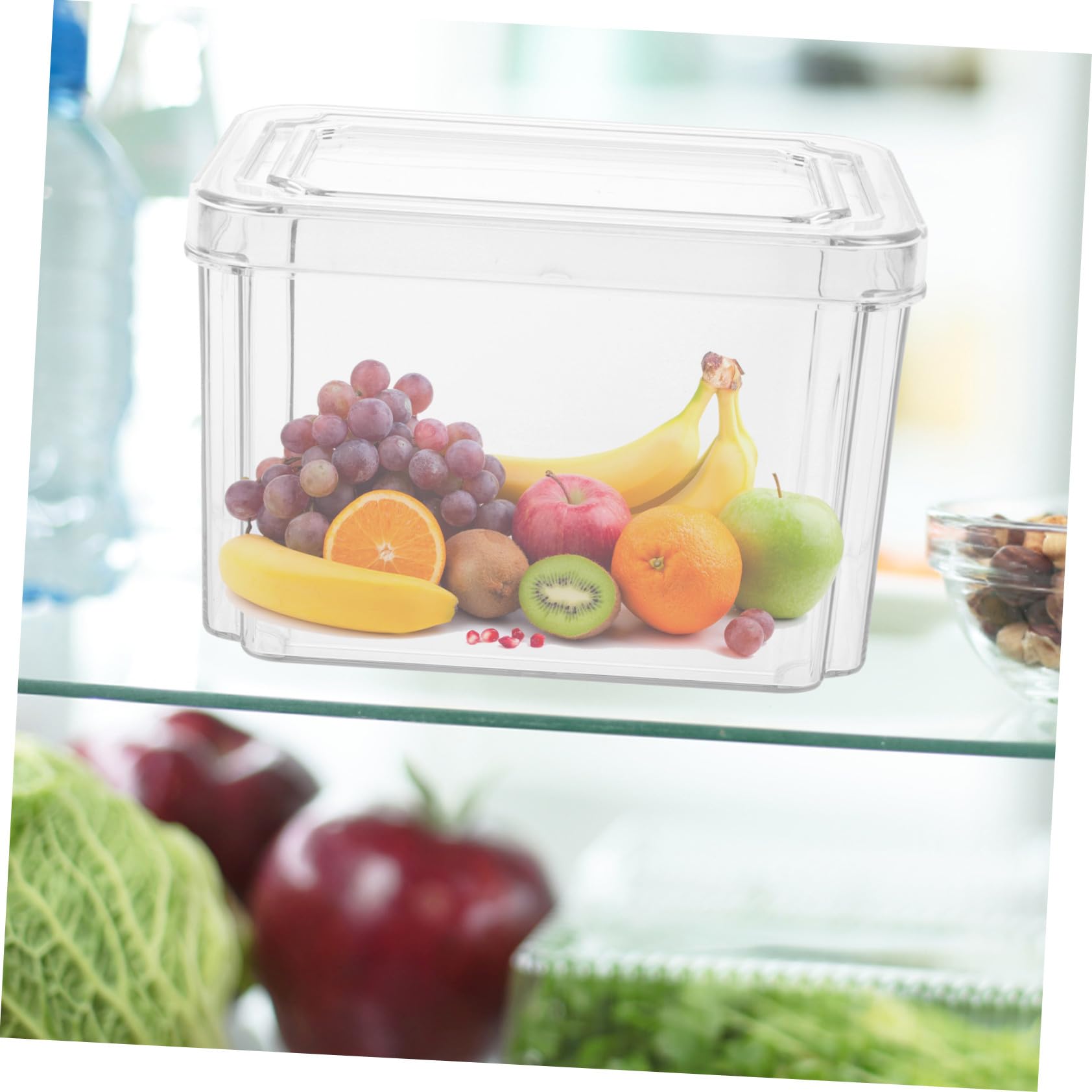 Alipis 3 piezas Cajas Transparentes para Organizar Nevera y Congelador Contenedores Apilables para Frutas y Verduras Cajas de Almacenamiento de Alimentos para Cocina y Hogar Resistentes