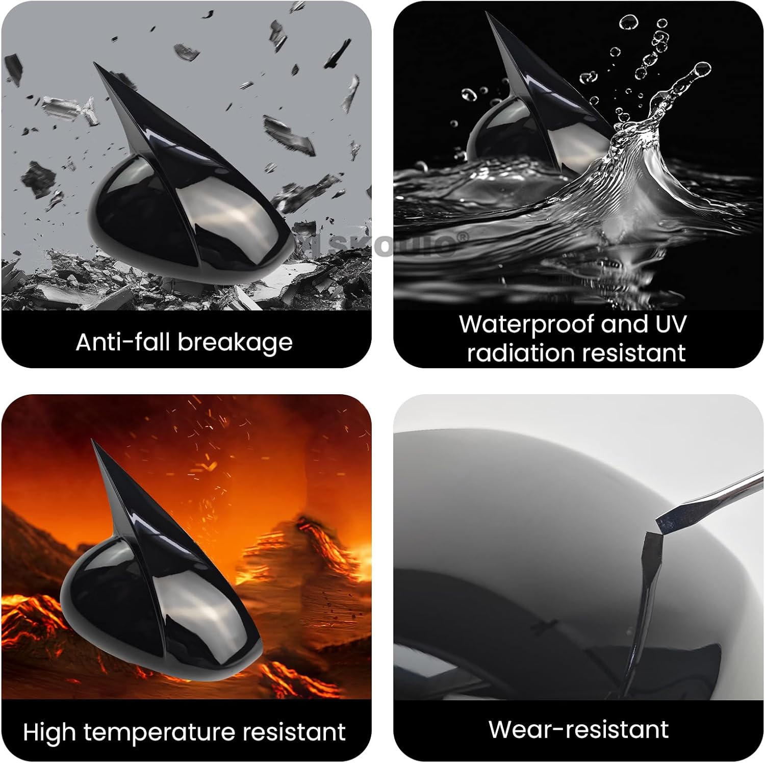 Compatible with KIA K5 Side Mirror Cover Caps 2021-2025, LH & RH Ox Horn Door Side Mirror Cover Trims Exterior Decoration Accessories (Glossy Black) With Turn Signal