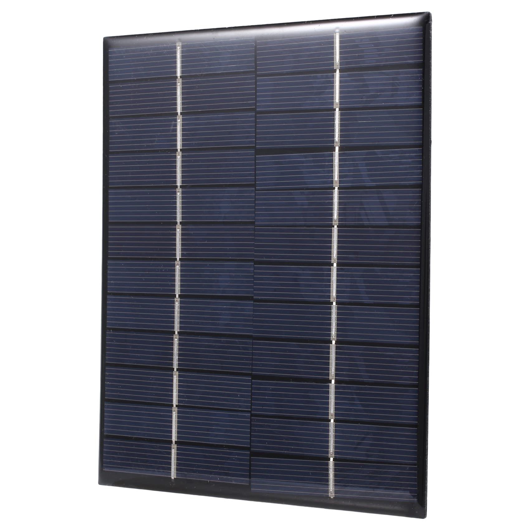 Panel Solar a Prueba de Agua 5W 12V para Exteriores DIY Cargador de CéLulas Solares Paneles de Epoxi de Polisilicio 136X110MM para Herramienta de BateríA de 9-12V