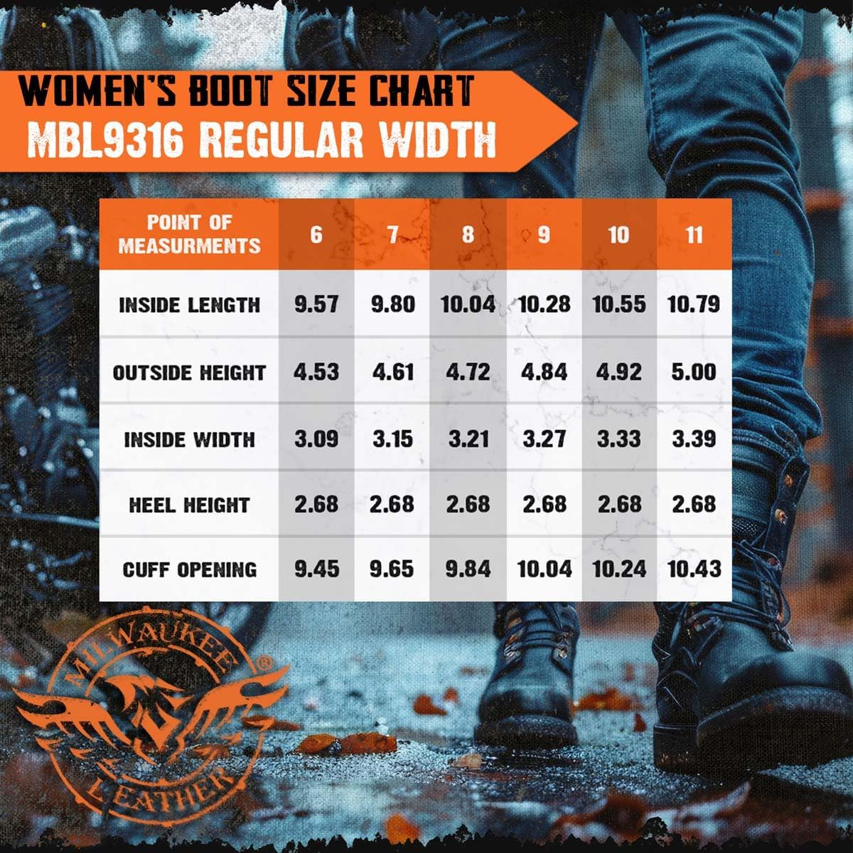 Milwaukee Leather MBL9316 Women's Black Leather Lace-Up Motorcycle Biker Riding Boot with Harness Ring - 9