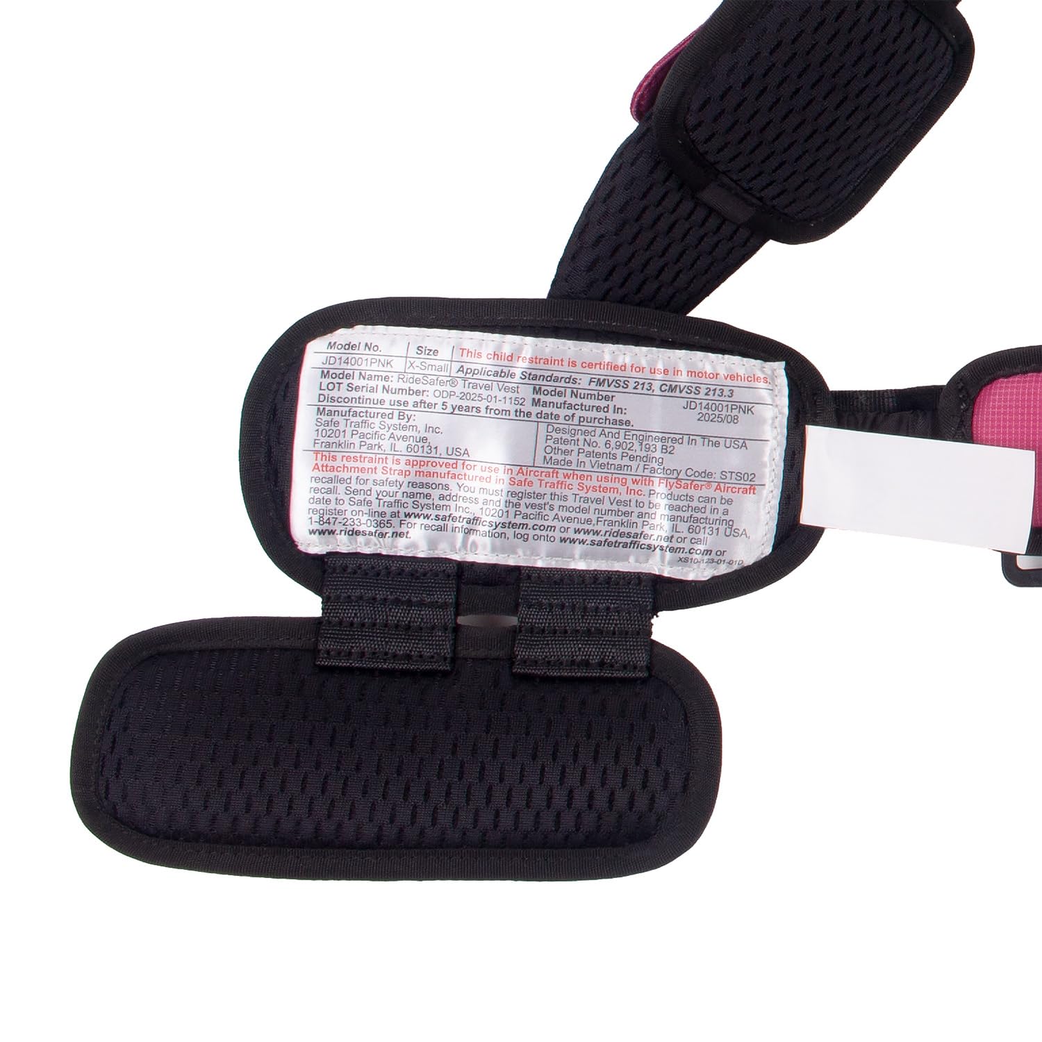 Amazon.com: RideSafer Gen 5 - Extra Small (XS) Pink, Lightweight
