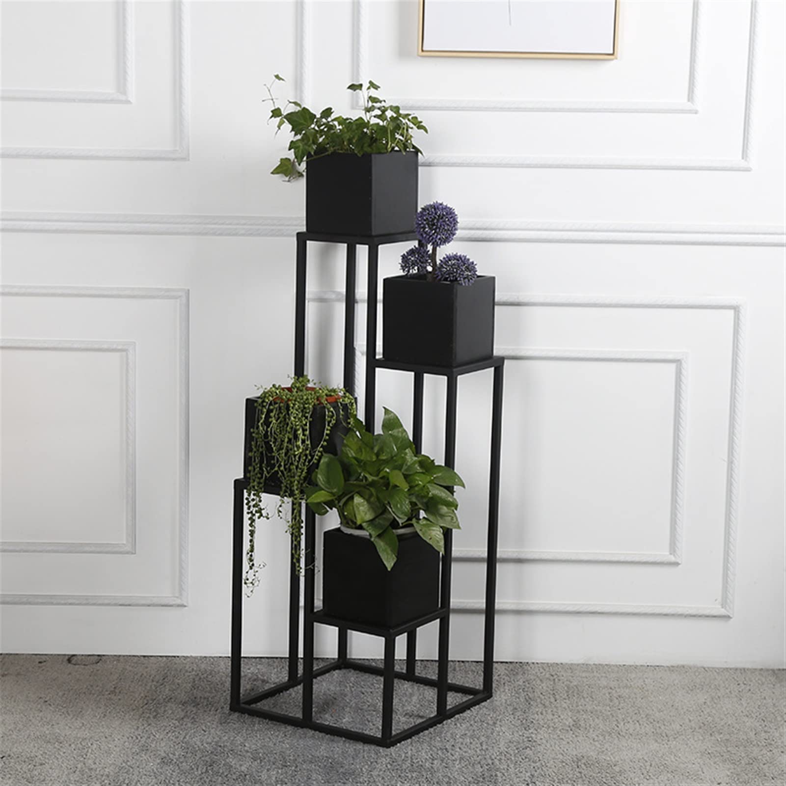 Amazon.co.jp: SOYDAN 植物 ラック 4層金属床鉄の植物スタンド