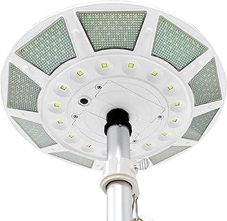 Flag Pole Light Solar Powered 266 LEDs, 100% Flag Coverage, 4200lm Brightest Solar Powered Flagpole Lights Last Up to 12 Hrs, for Most 15 to 25 Ft Flag Poles, 0.55" Wide Flag Ornament Spindles