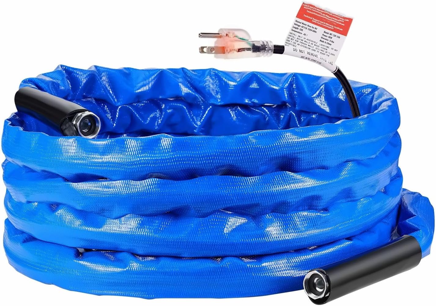 25ft Heated RV Water Hose -45°F Antifreeze Hose, Drinking Water Safe RV Camping Hose, Winter RV Water Hose with Variable Frequency Heating