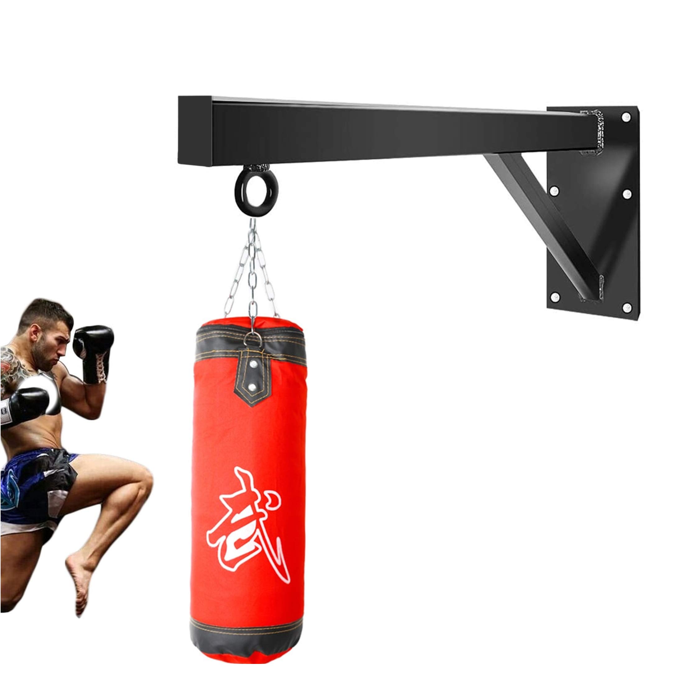 Wytrzymały uchwyt ścienny do worka bokserskiego ze śrubami montażowymi z karabińczykiem w zestawie do boksu fitness w domu