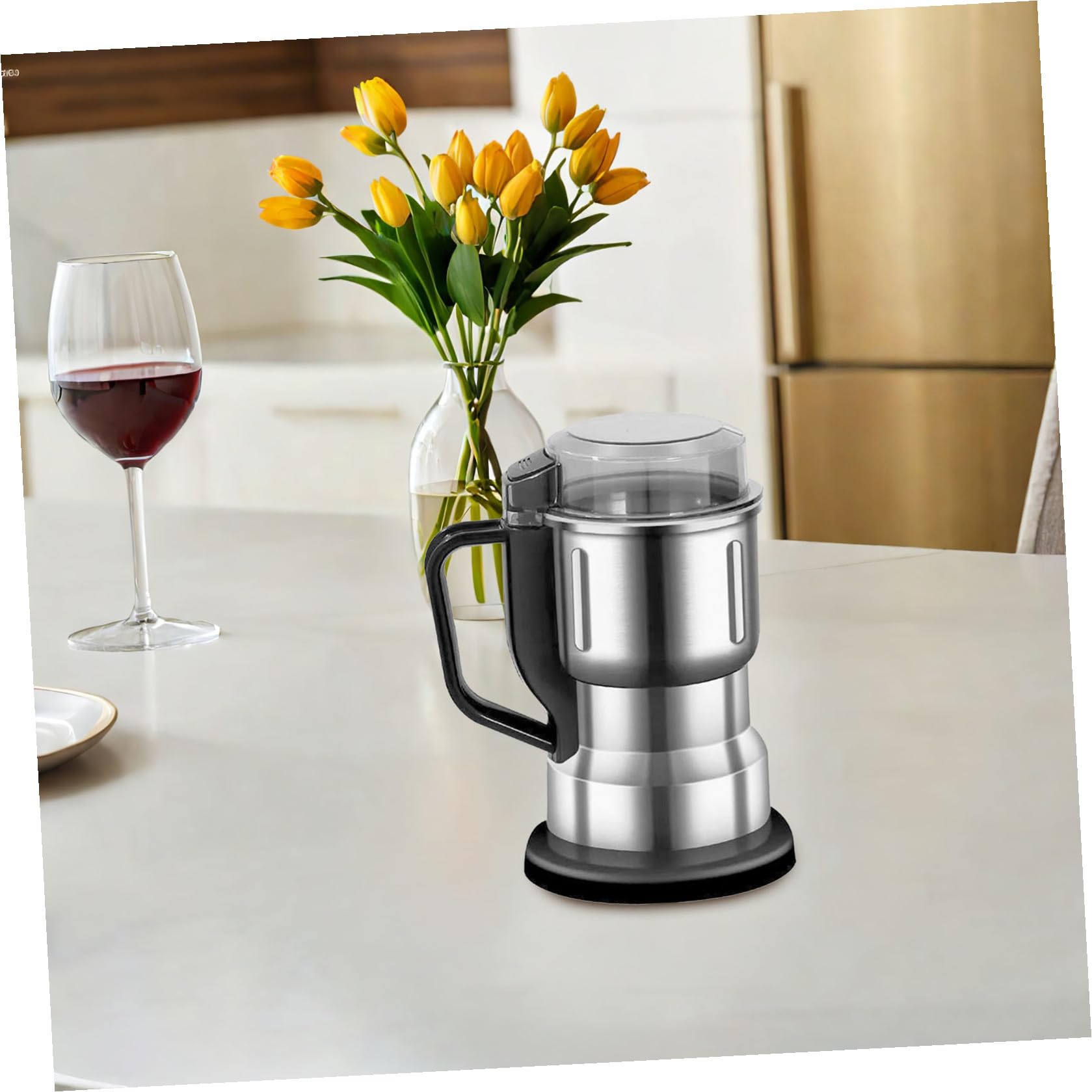 SOLUSTRE Molinillo de Café Eléctrico Pequeño para Granos, Cuchillas de Acero Inoxidable, Fácil Limpieza, Hogar y Cafetería, Molinillo Portátil para Uso Doméstico
